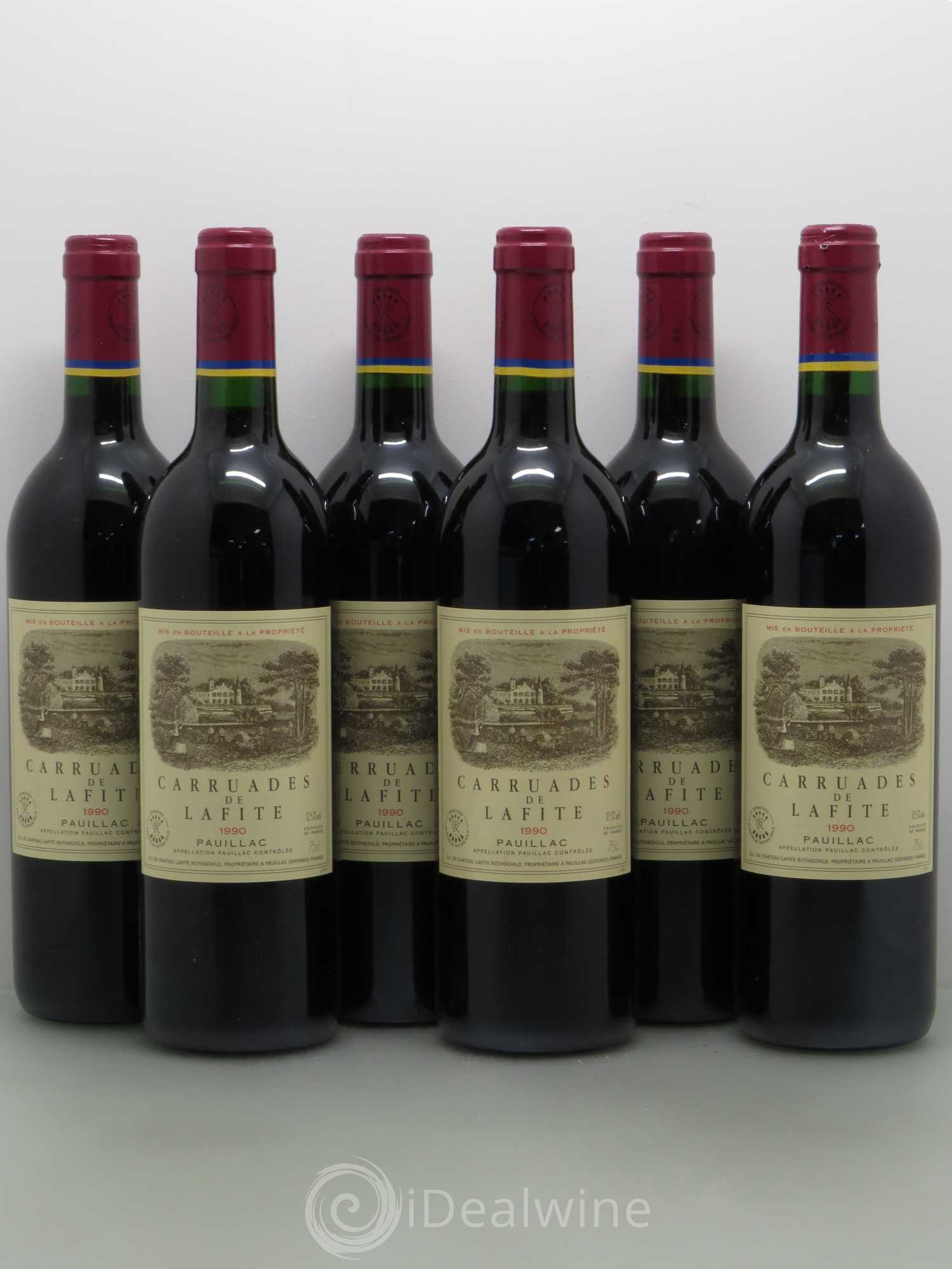 Carruades de Lafite Rothschild Second Vin 1990 - Lot de 6 bouteilles - 0