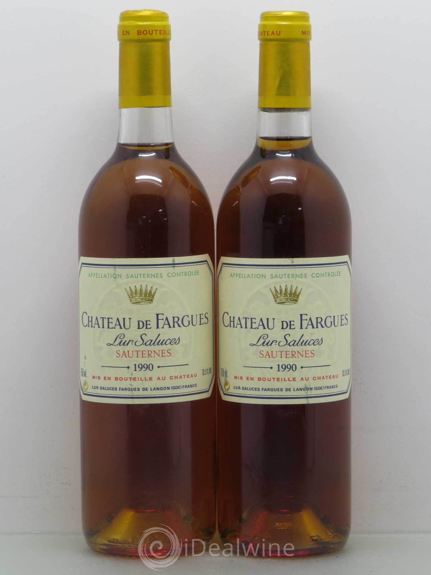 Château de Fargues 1990 - Lotto di 2 bottiglie - 0