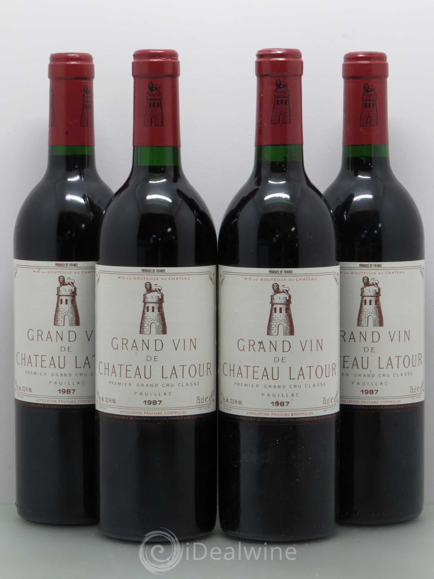 Château Latour 1er Grand Cru Classé 1987 - Lot de 4 bouteilles - 0