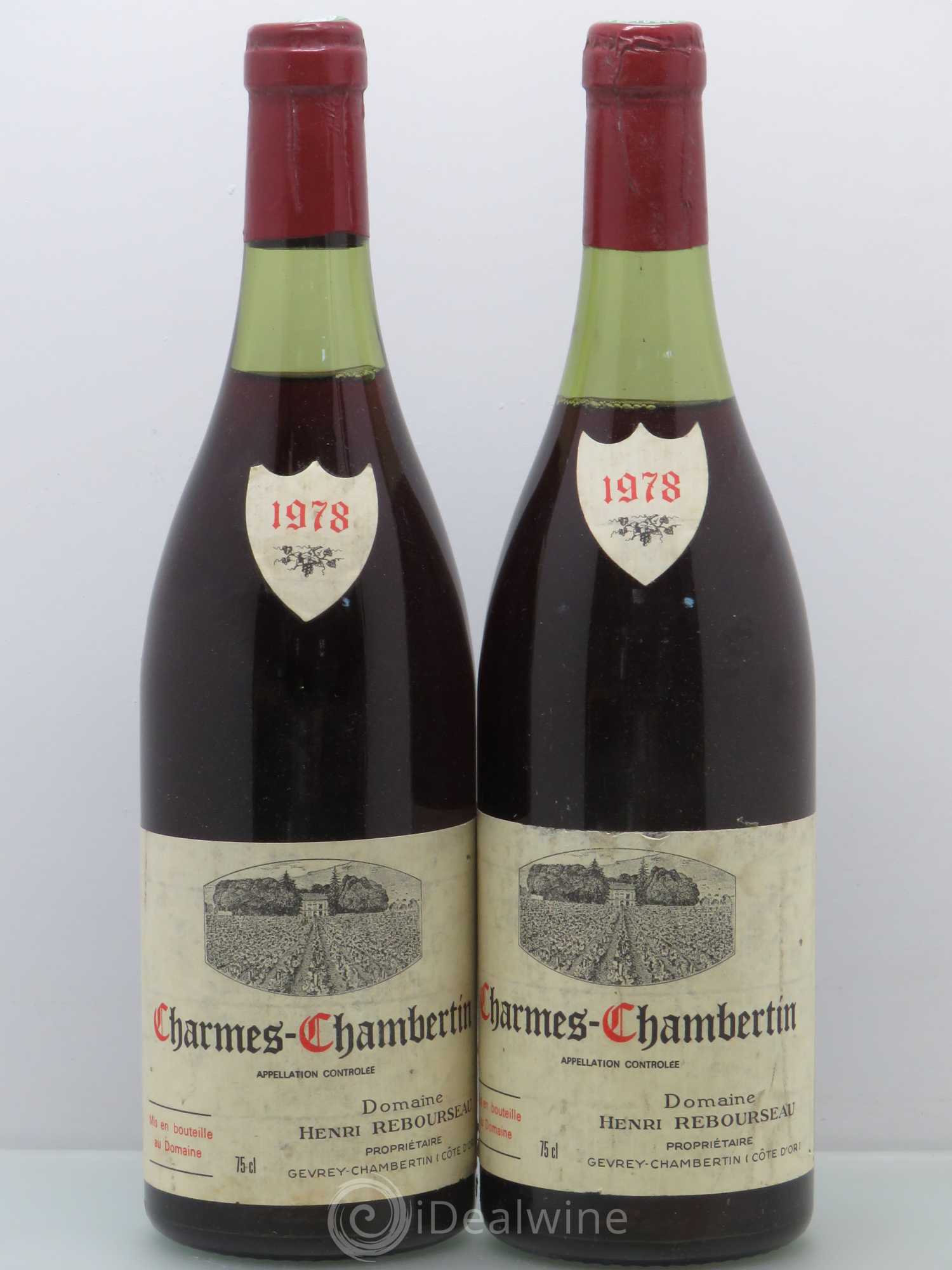 Charmes-Chambertin Grand Cru Henri Rebourseau 1978 - Lot de 2 bouteilles - 0