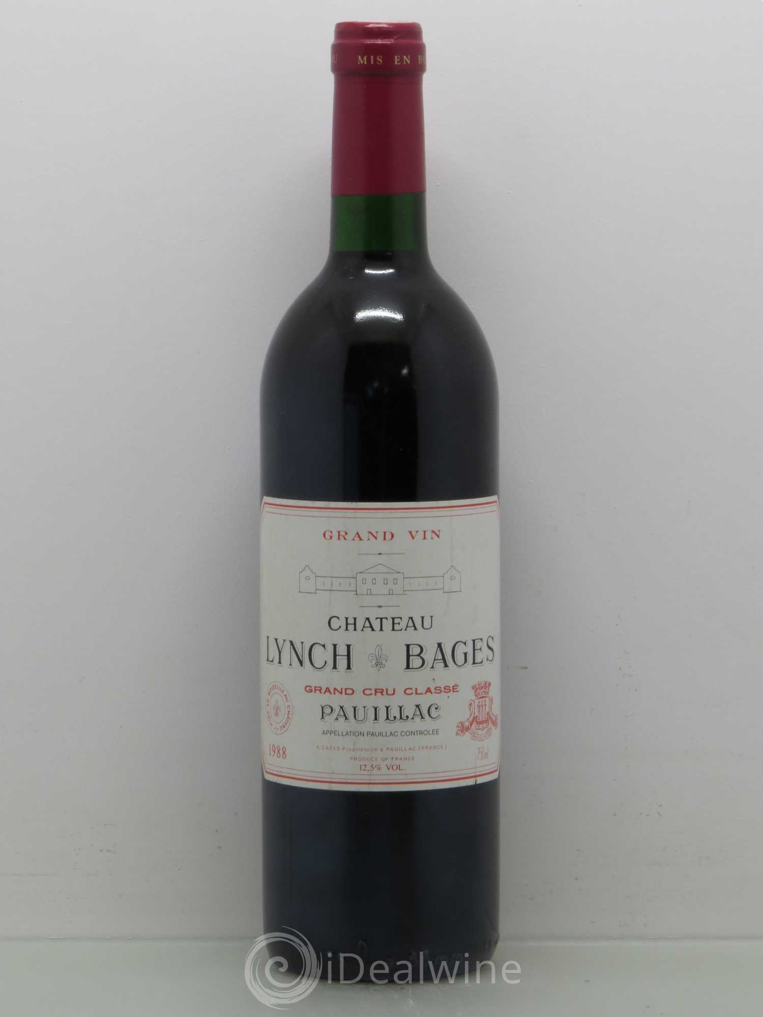 Château Lynch Bages 5ème Grand Cru Classé 1988 - Lot de 1 bouteille - 0