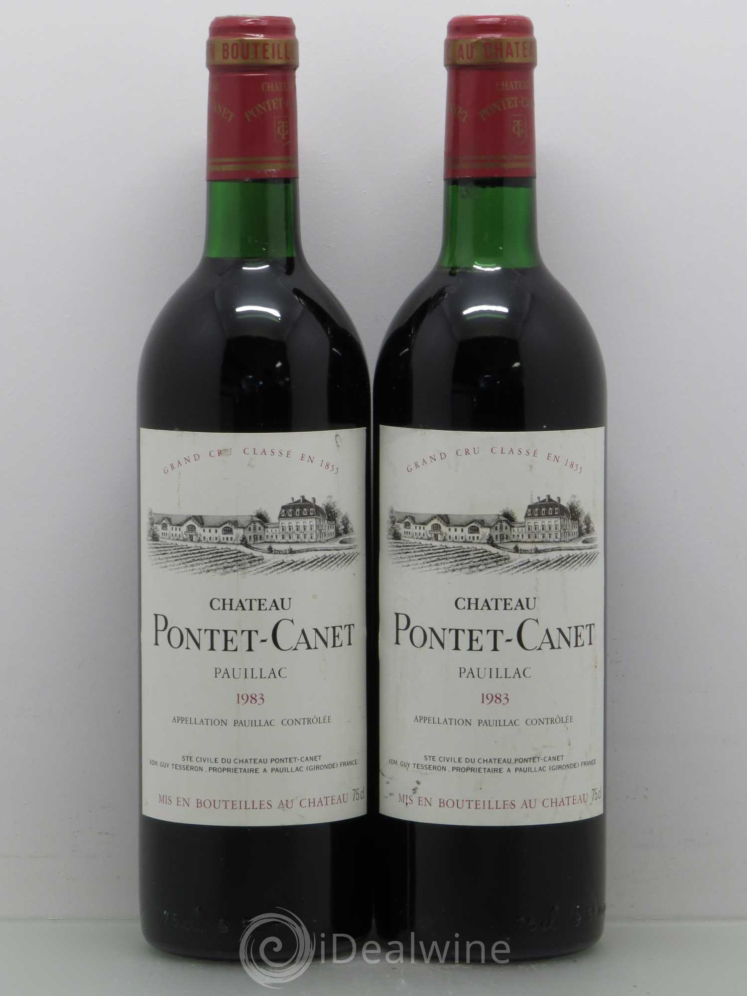 Château Pontet Canet 5ème Grand Cru Classé 1983 - Lot de 2 bouteilles - 0