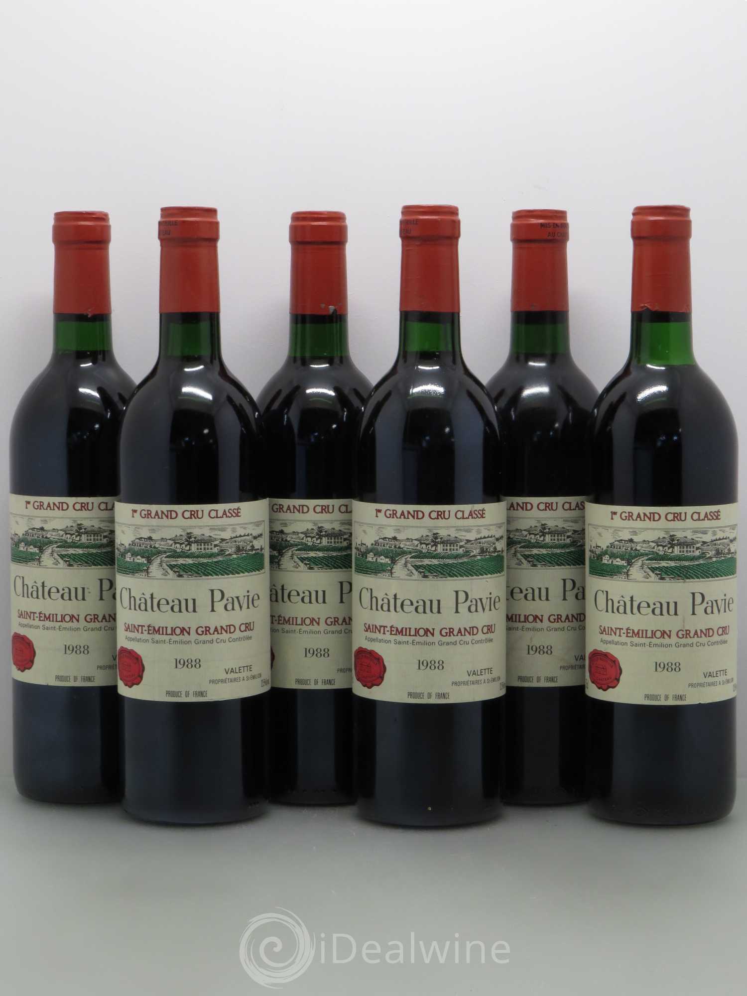 Château Pavie 1er Grand Cru Classé A 1988 - Lot de 6 bouteilles - 0