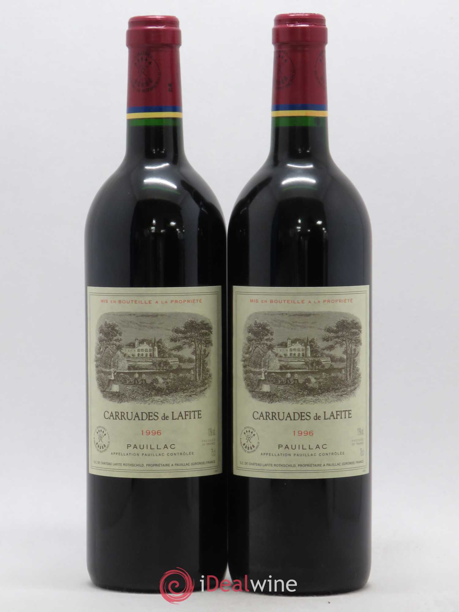 Carruades de Lafite Rothschild Second Vin 1996 - Lot de 2 bouteilles - 0