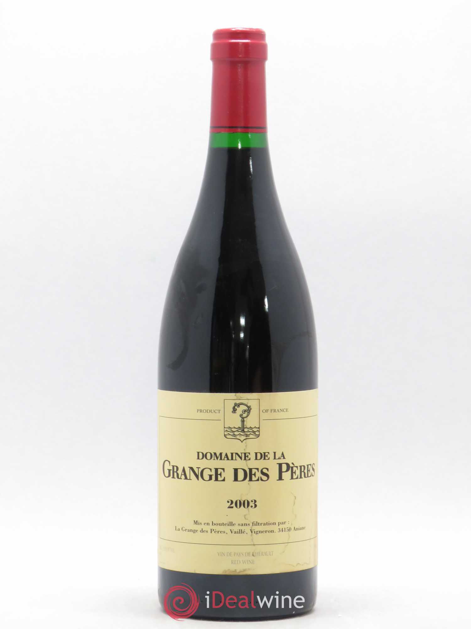 Pays d'Hérault Grange des Pères Laurent Vaillé 2003 - Lot de 1 bouteille - 0