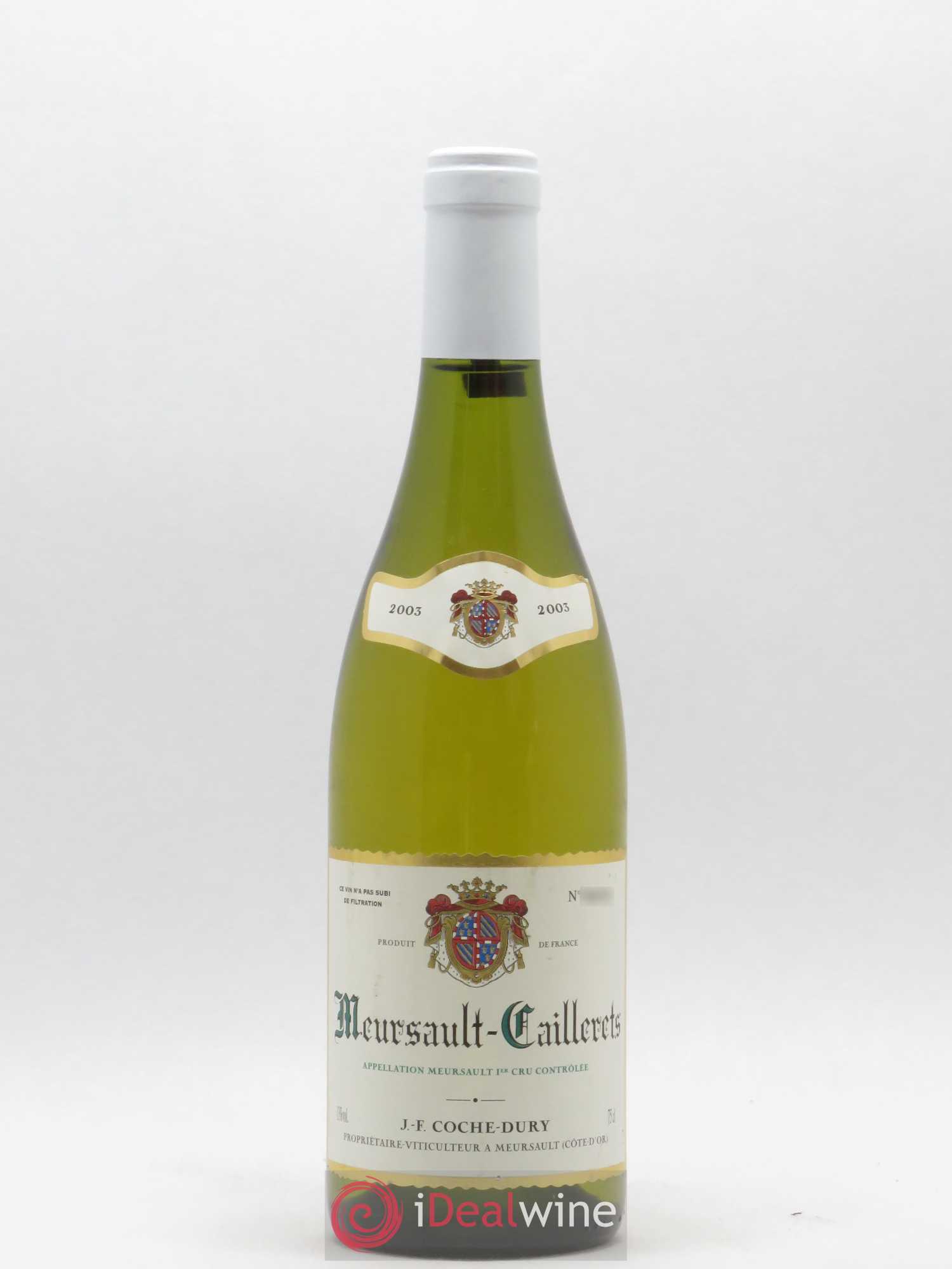 Meursault 1er Cru Caillerets Coche Dury (Domaine) 2003 - Lot de 1 bouteille - 0