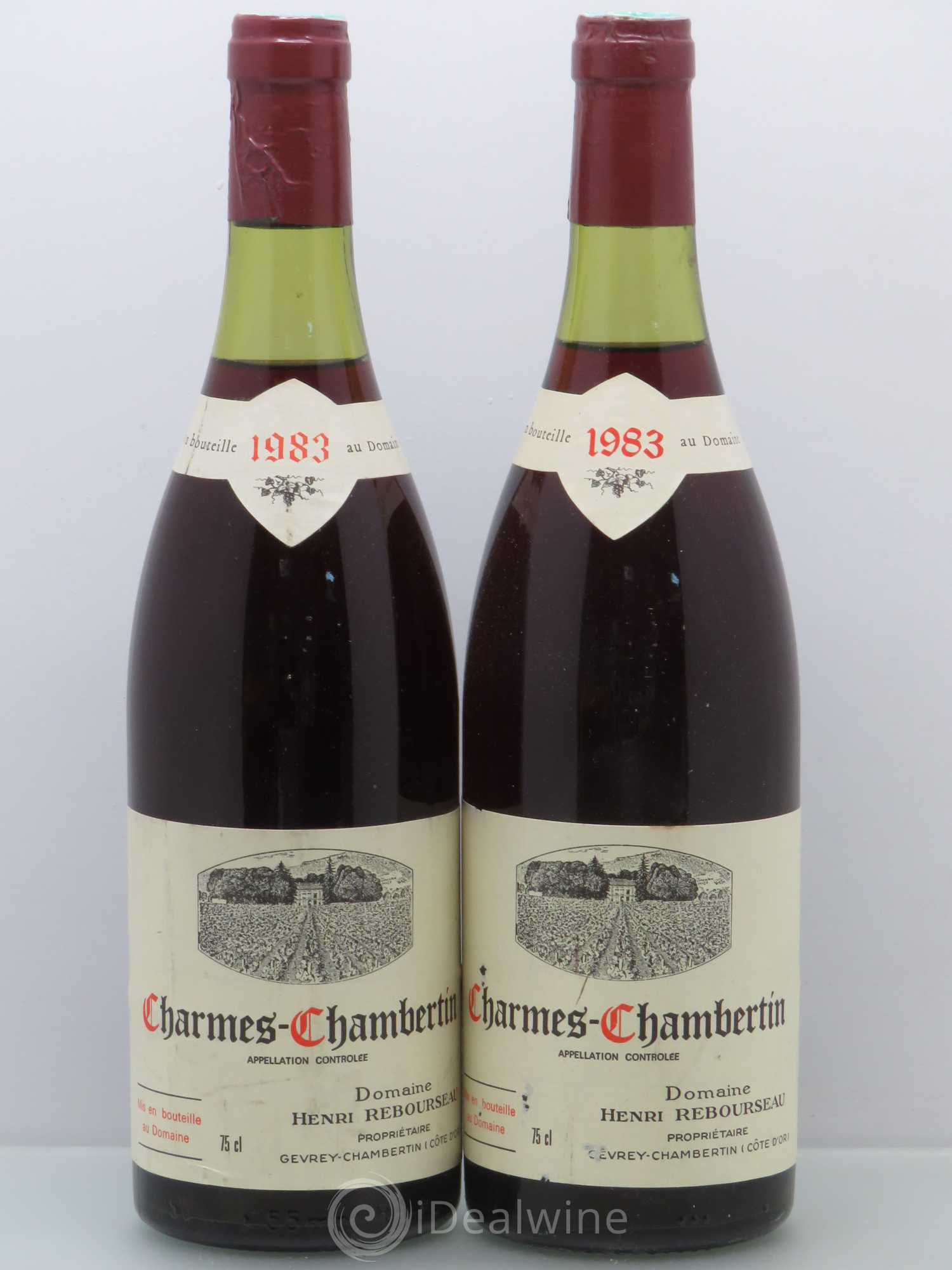 Charmes-Chambertin Grand Cru Henri Rebourseau 1983 - Lot de 2 bouteilles - 0