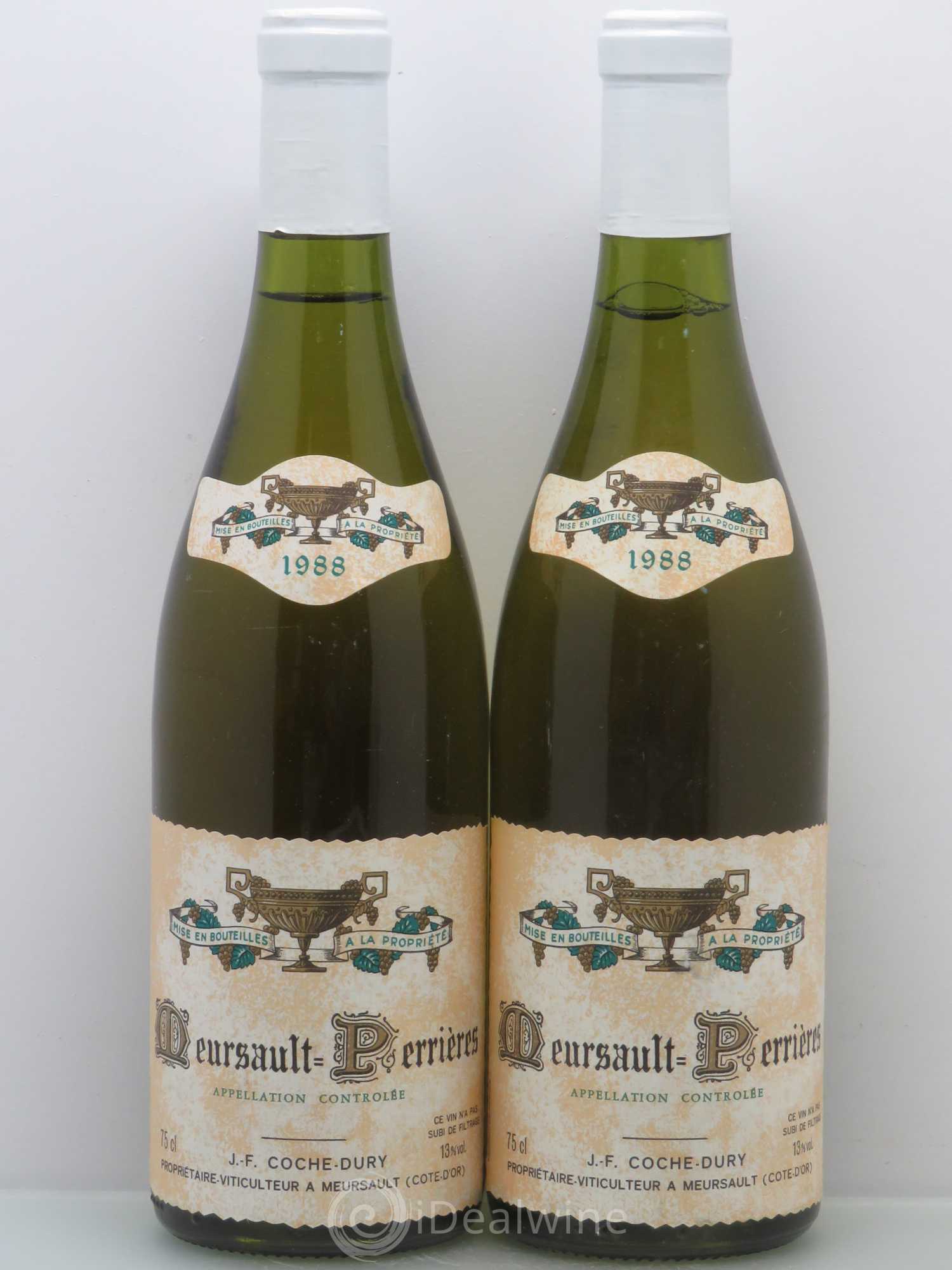 Meursault 1er Cru Perrières Coche Dury (Domaine) 1988 - Lot de 2 bouteilles - 0