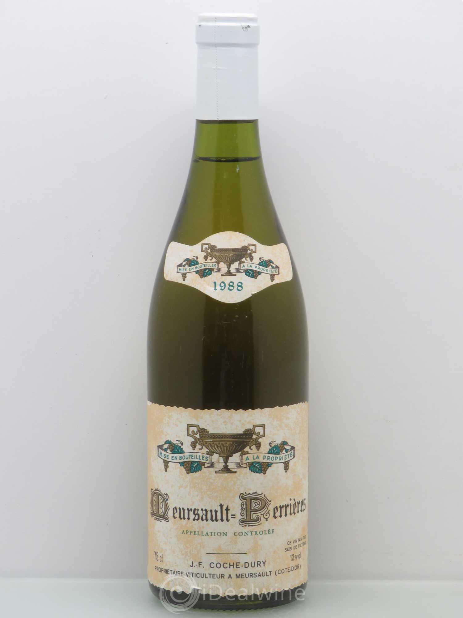 Meursault 1er Cru Perrières Coche Dury (Domaine) 1988 - Lot de 1 bouteille - 0