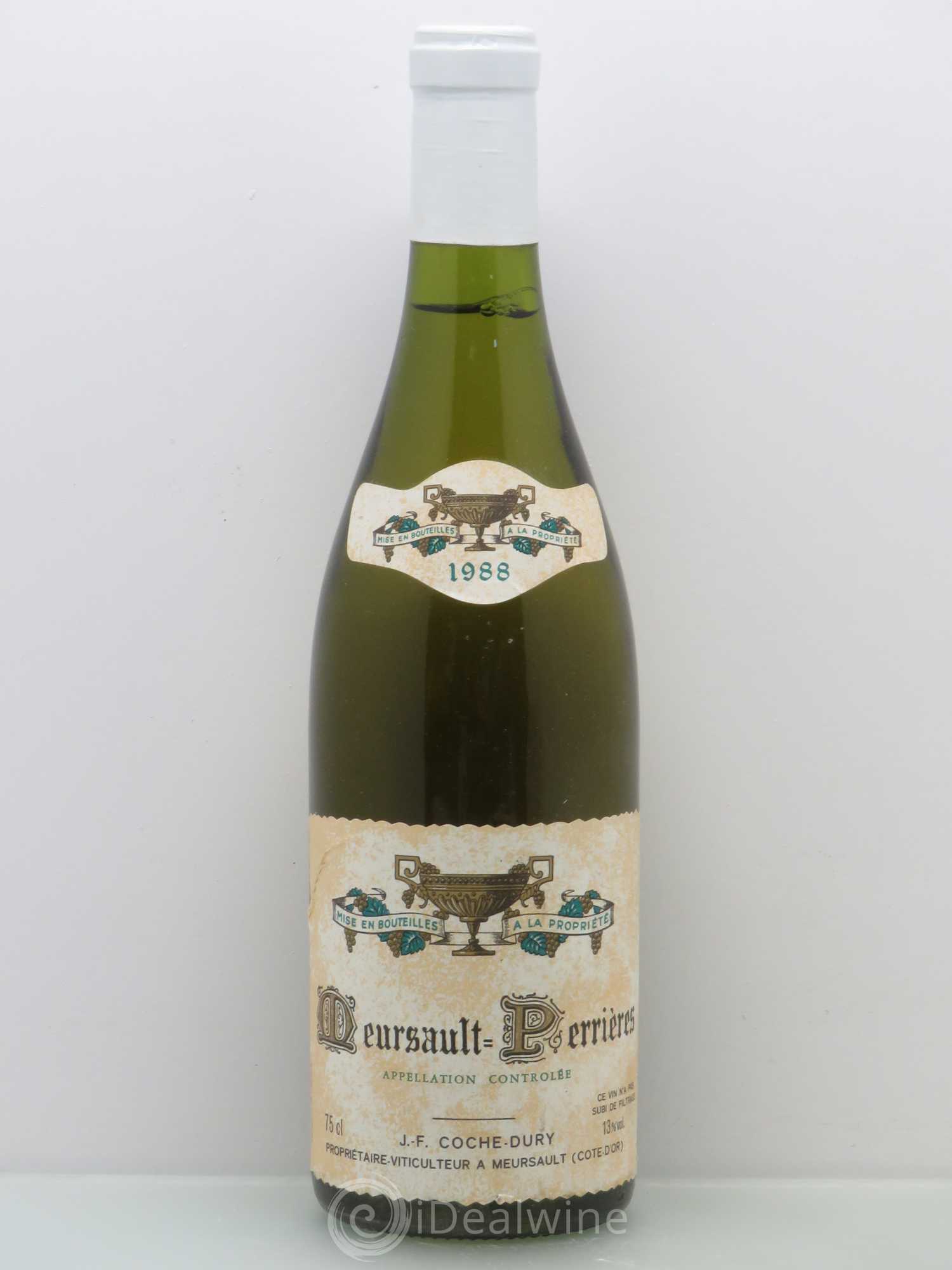 Meursault 1er Cru Perrières Coche Dury (Domaine) 1988 - Lot de 1 bouteille - 0