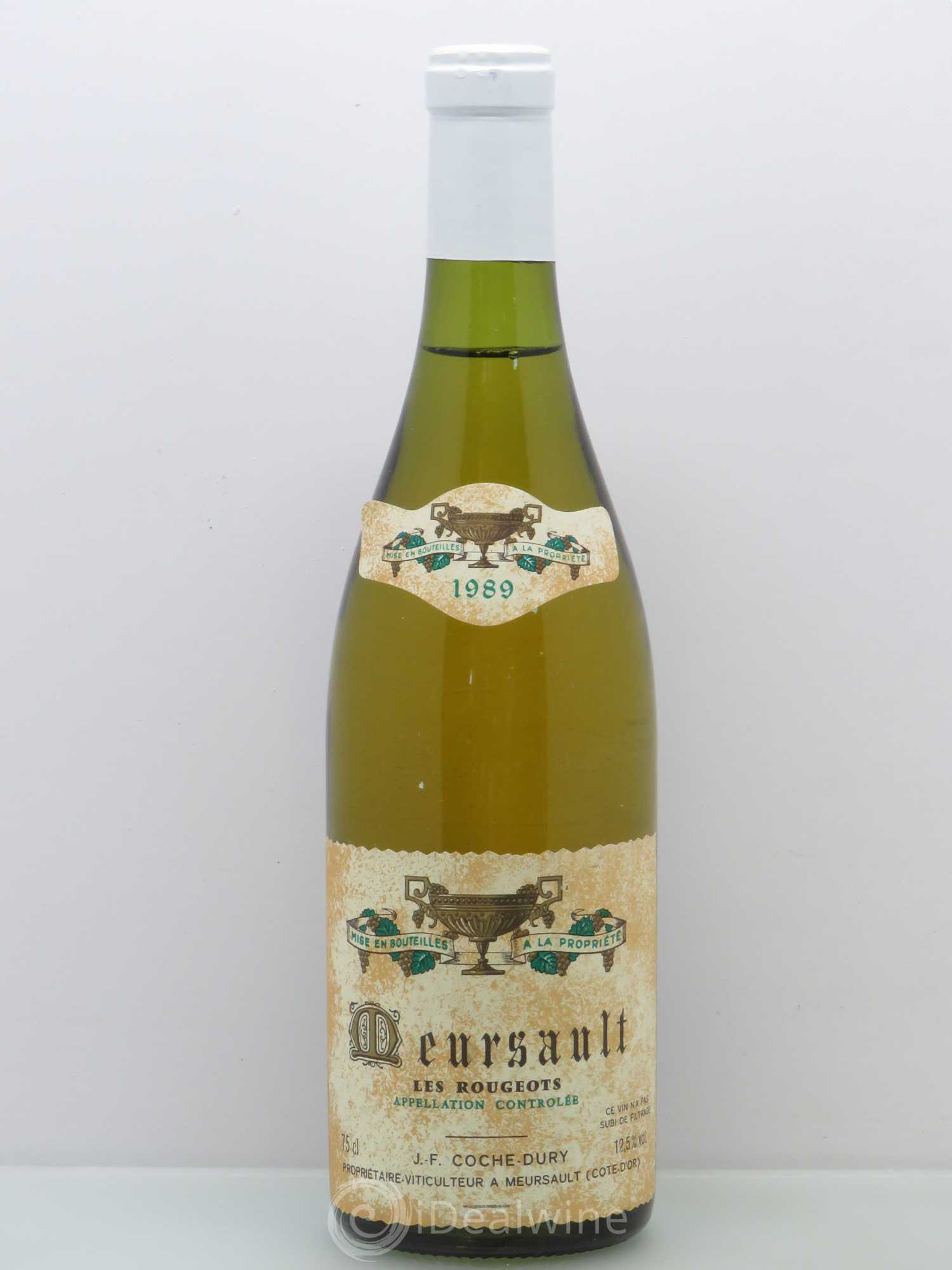 Meursault Les Rougeots Coche Dury (Domaine) 1989 - Lot de 1 bouteille - 0