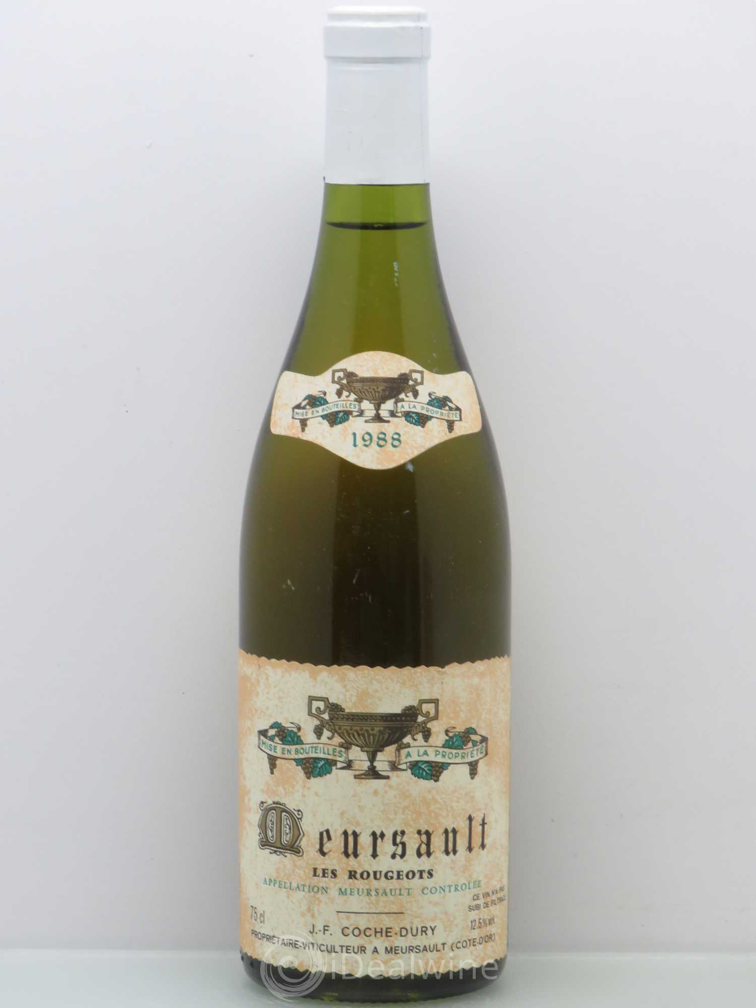 Meursault Les Rougeots Coche Dury (Domaine) 1988 - Lot de 1 bouteille - 0