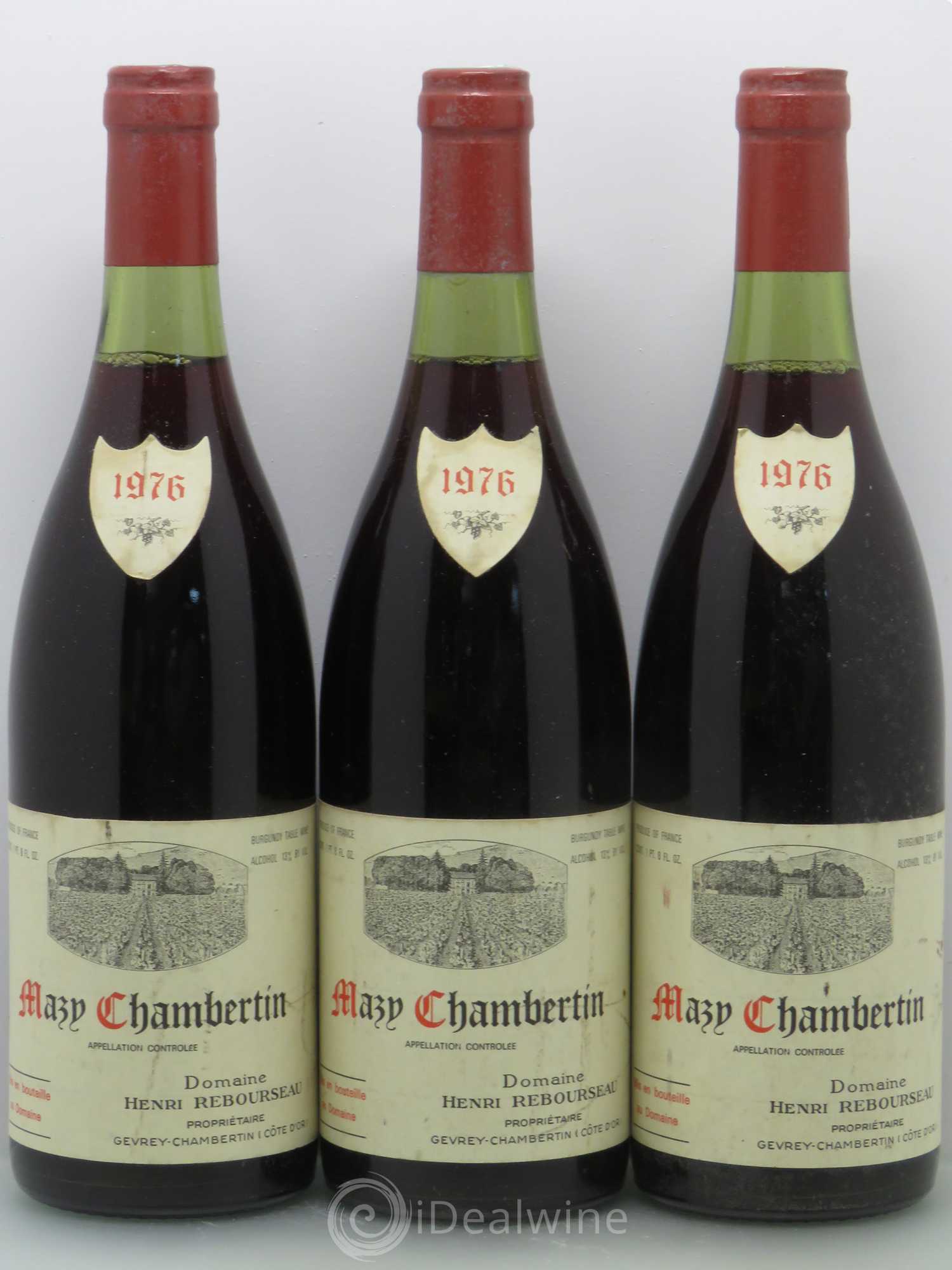 Mazis-Chambertin Grand Cru Henri Rebourseau 1976 - Lot de 3 bouteilles - 0