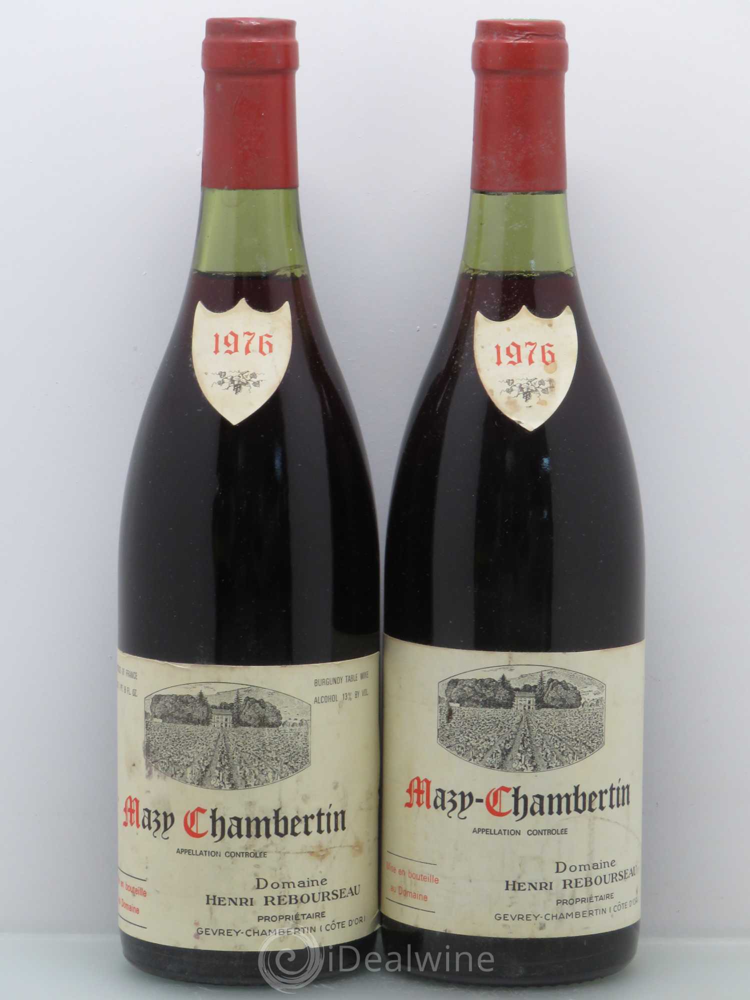 Mazis-Chambertin Grand Cru Henri Rebourseau 1976 - Lot de 2 bouteilles - 0