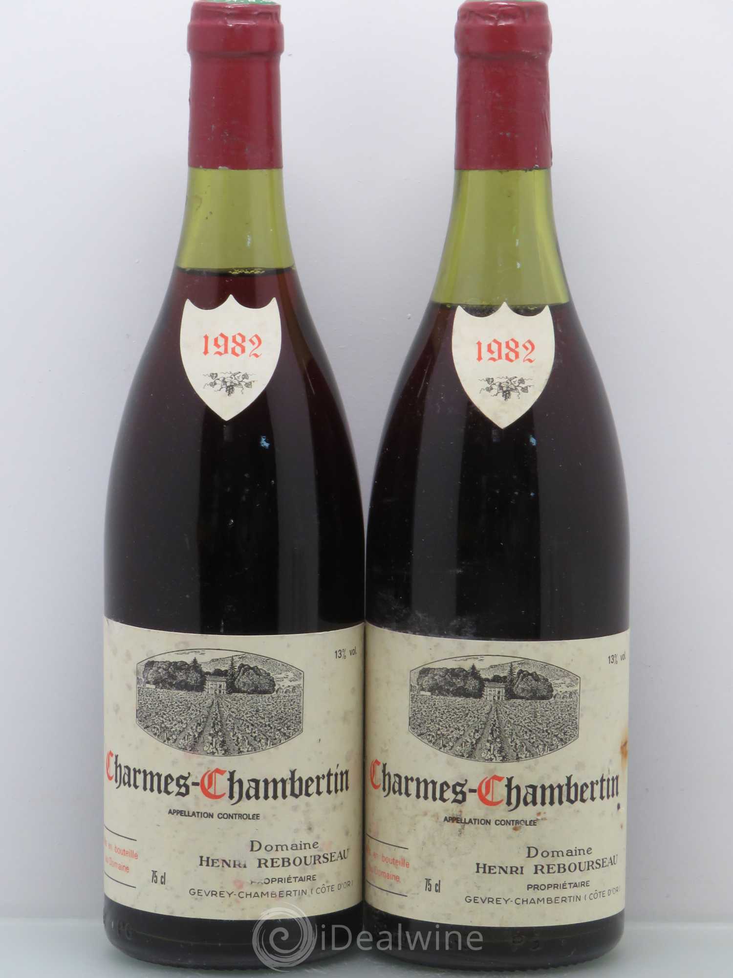 Charmes-Chambertin Grand Cru Henri Rebourseau 1982 - Lot de 2 bouteilles - 0