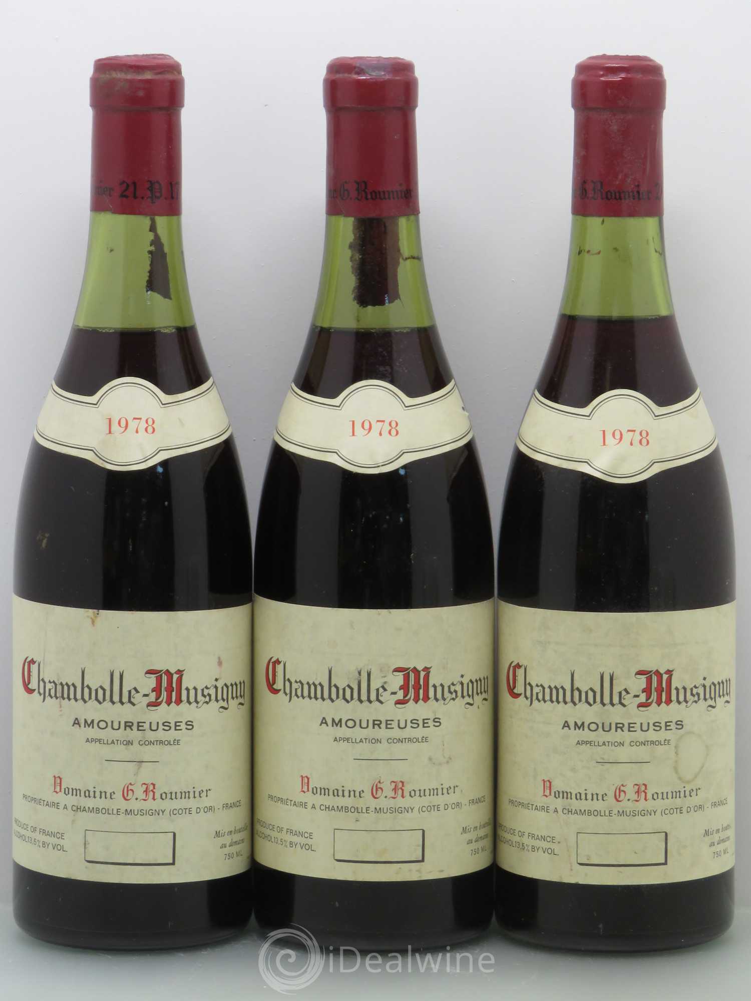 Chambolle-Musigny 1er Cru Les Amoureuses Georges Roumier (Domaine) 1978 - Lot de 3 bouteilles - 0