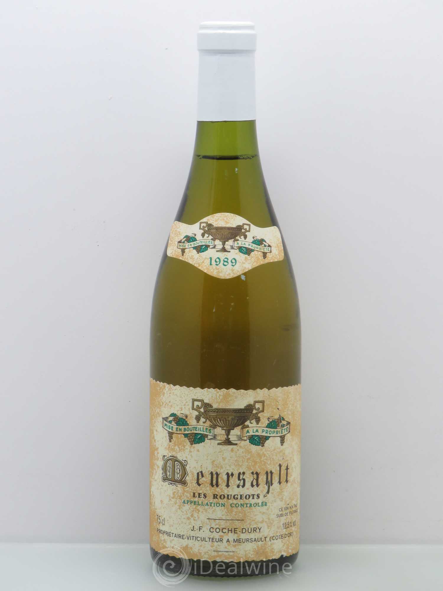 Meursault Les Rougeots Coche Dury (Domaine) 1989 - Lot de 1 bouteille - 0