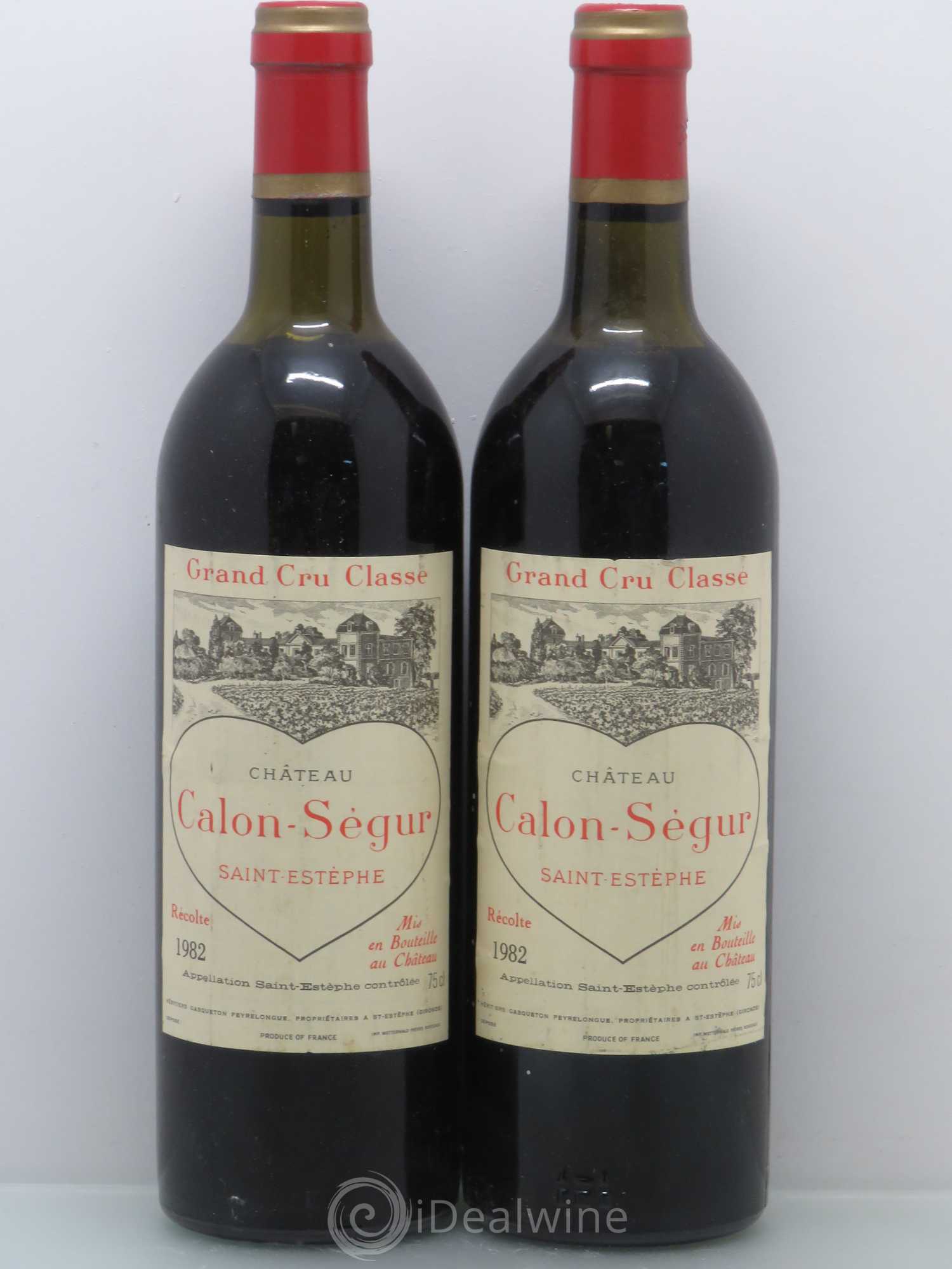 Château Calon Ségur 3ème Grand Cru Classé 1982 - Lot de 2 bouteilles - 0