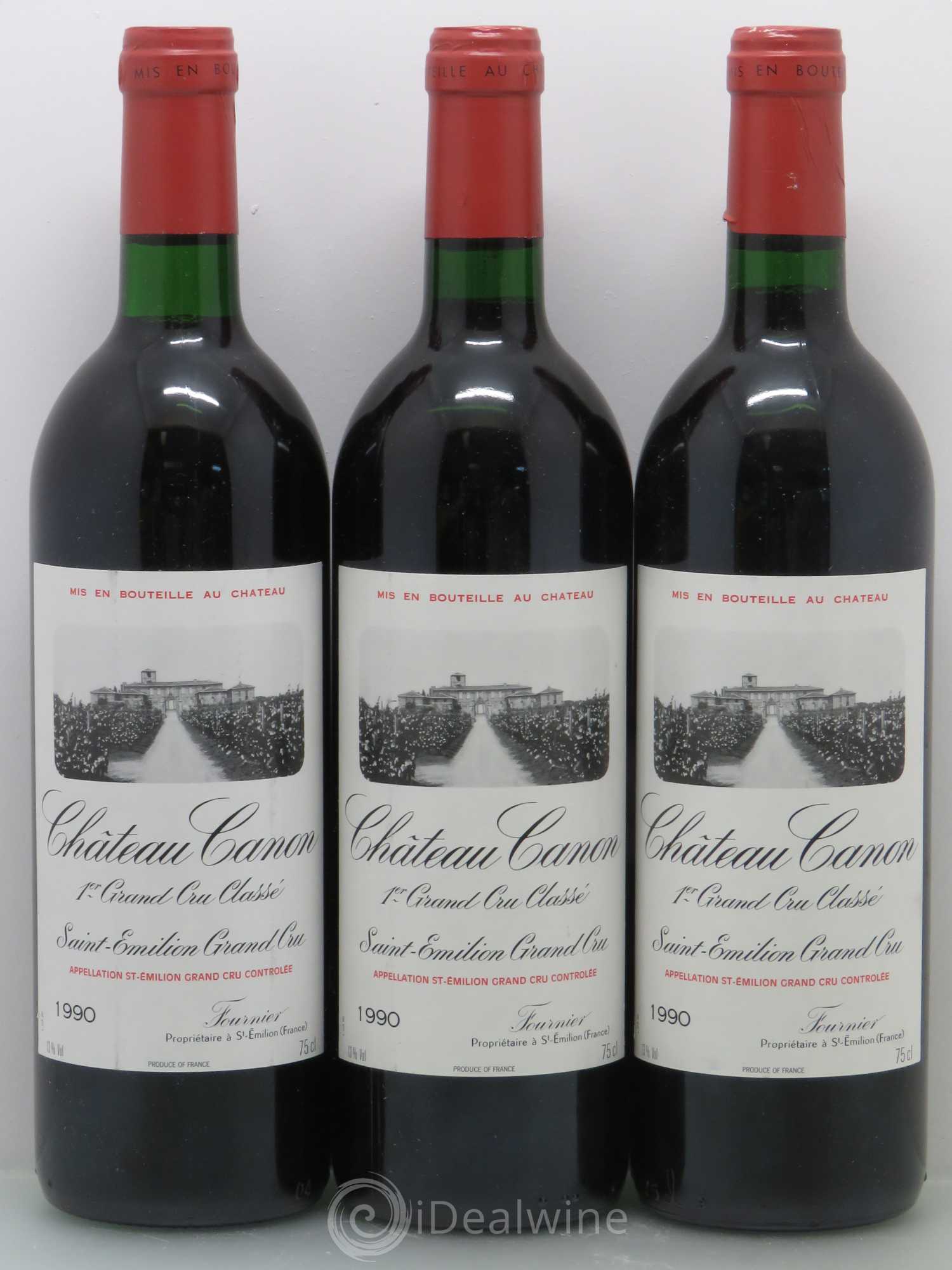 Château Canon 1er Grand Cru Classé B 1990 - Lot de 5 bouteilles - 1