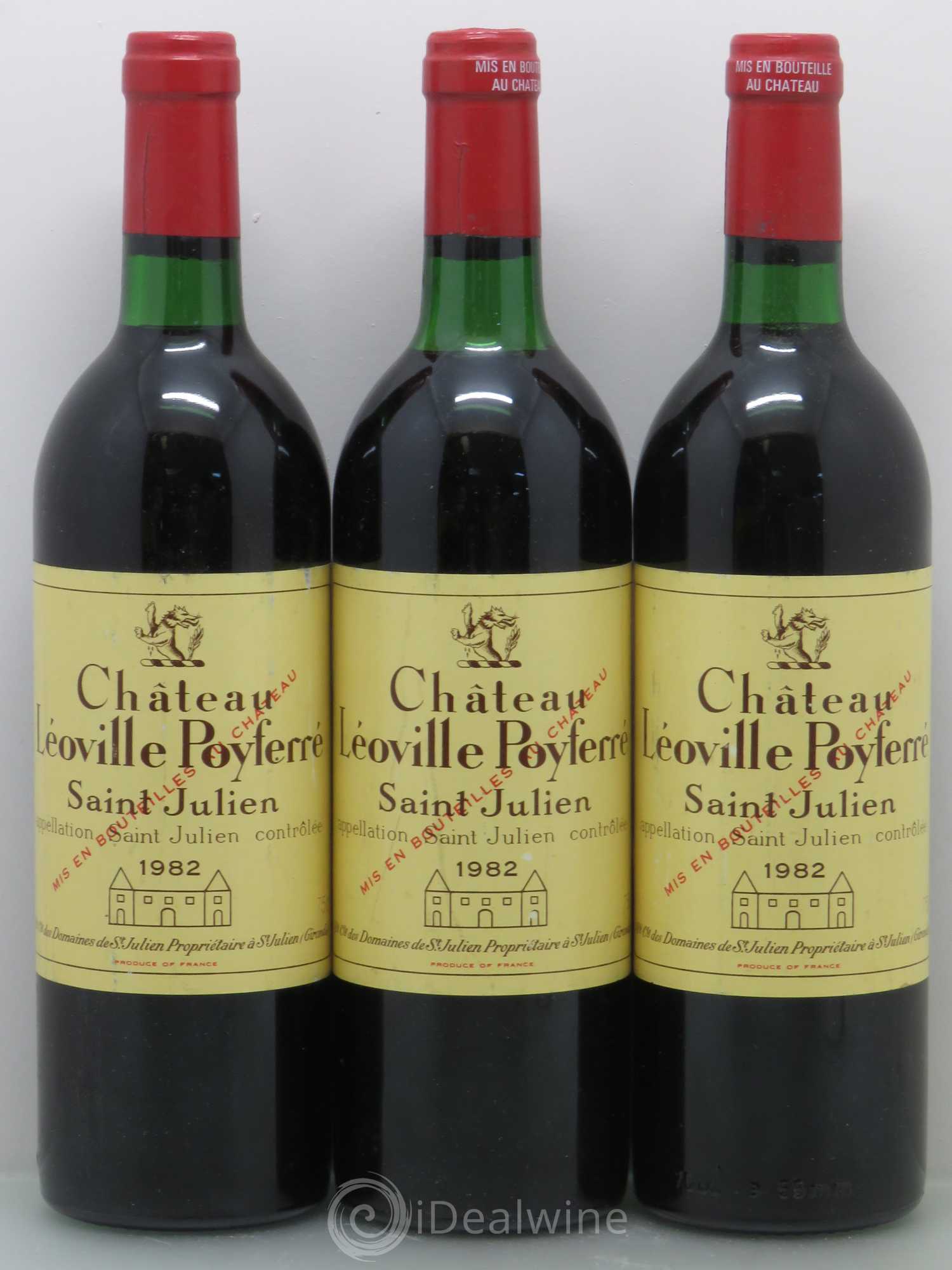 Château Léoville Poyferré 2ème Grand Cru Classé 1982 - Lot de 3 bouteilles - 0