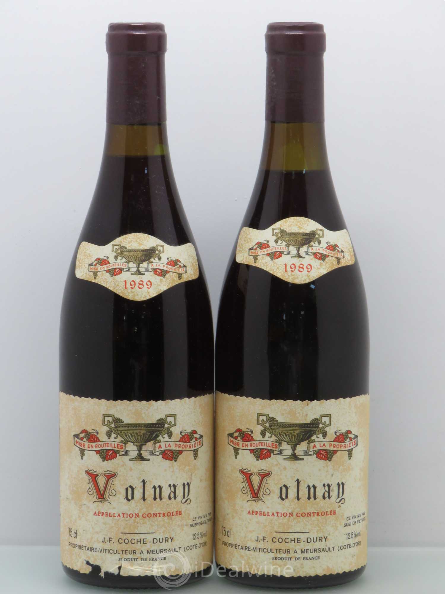 Volnay Coche Dury (Domaine) 1989 - Lot de 2 bouteilles - 0