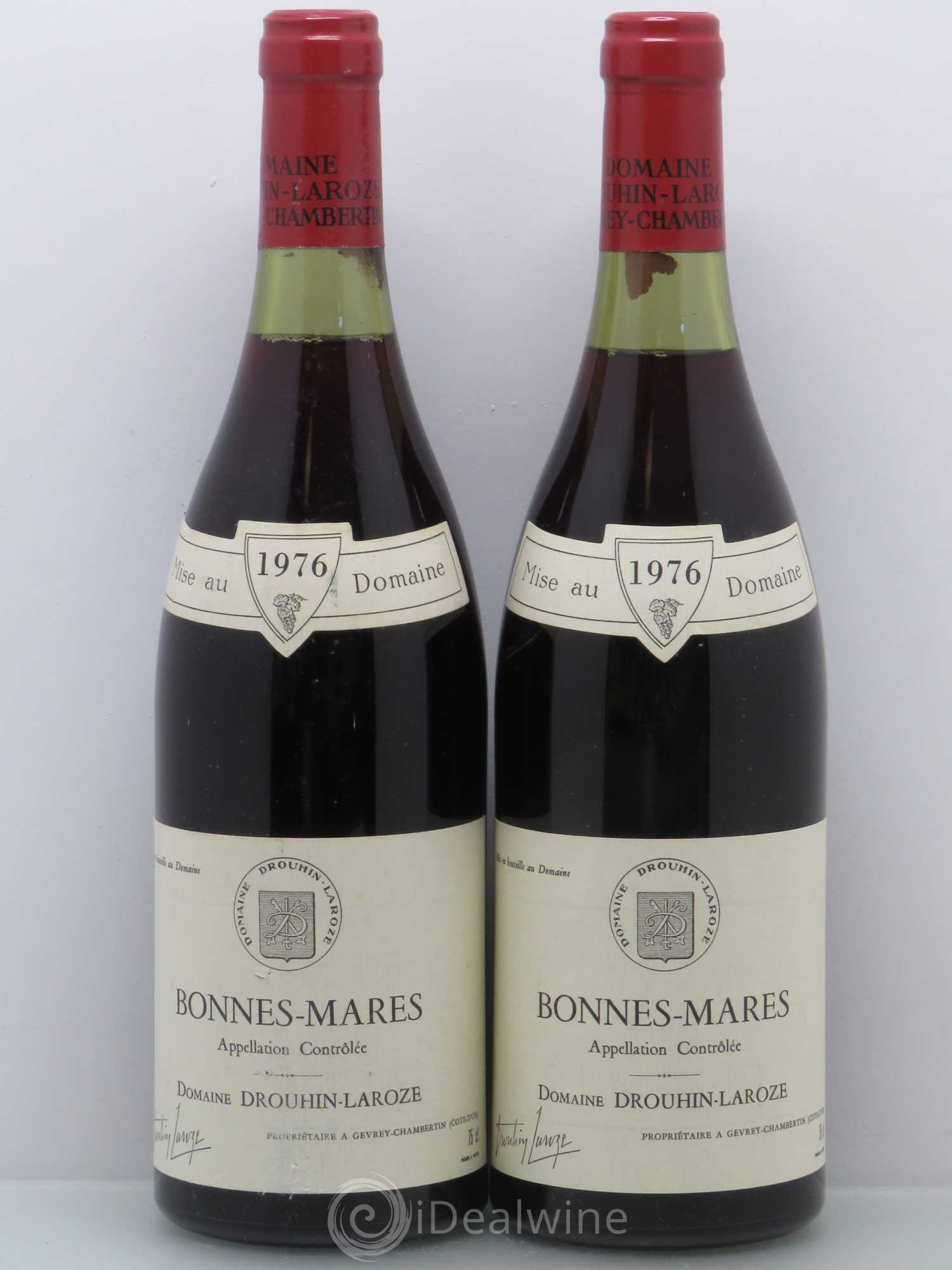 Bonnes-Mares Grand Cru Domaine Drouhin-Laroze 1976 - Lot de 2 bouteilles - 0