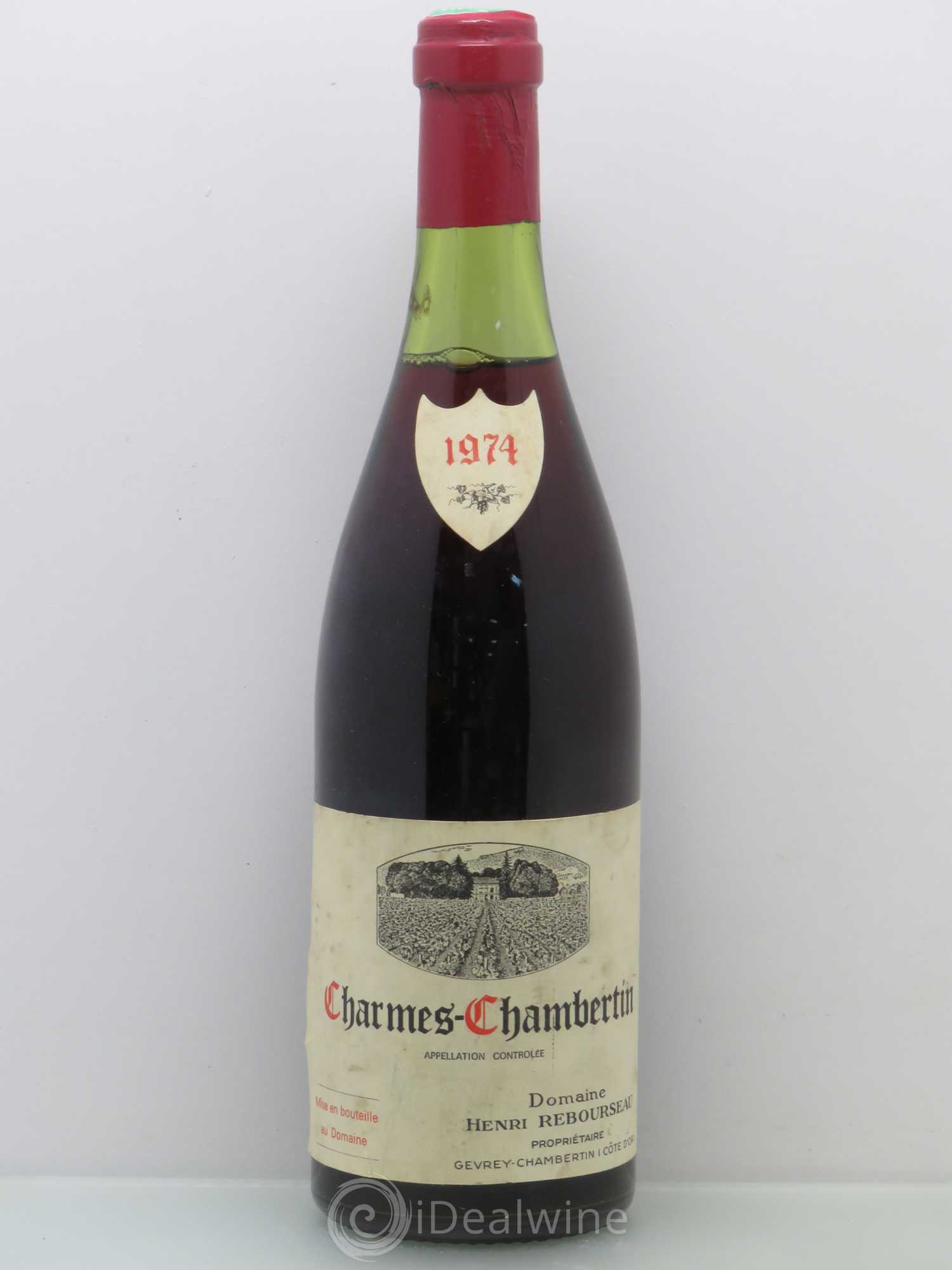Charmes-Chambertin Grand Cru Henri Rebourseau 1974 - Lot de 1 bouteille - 0
