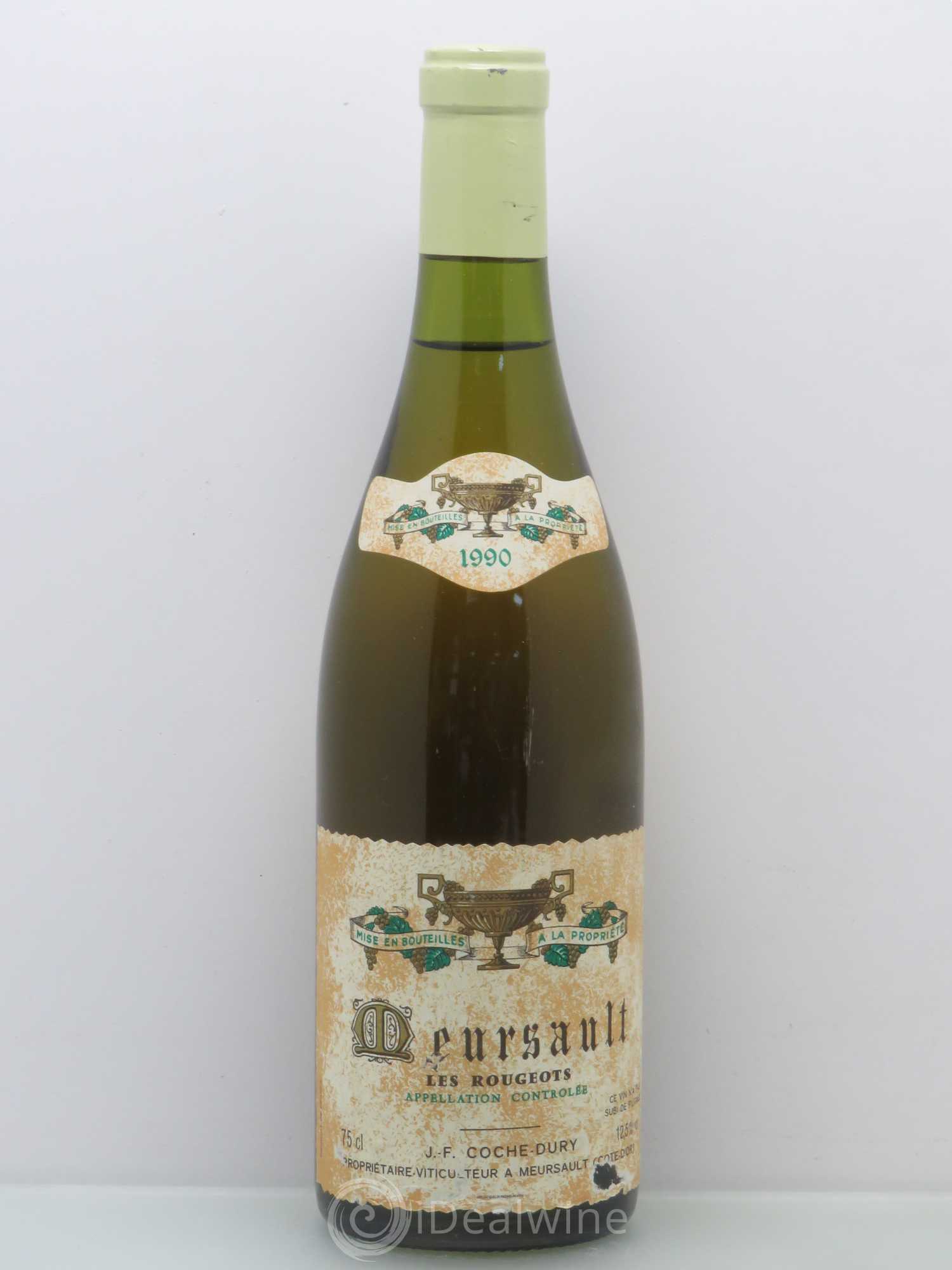 Meursault Les Rougeots Coche Dury (Domaine) 1990 - Lot de 1 bouteille - 0
