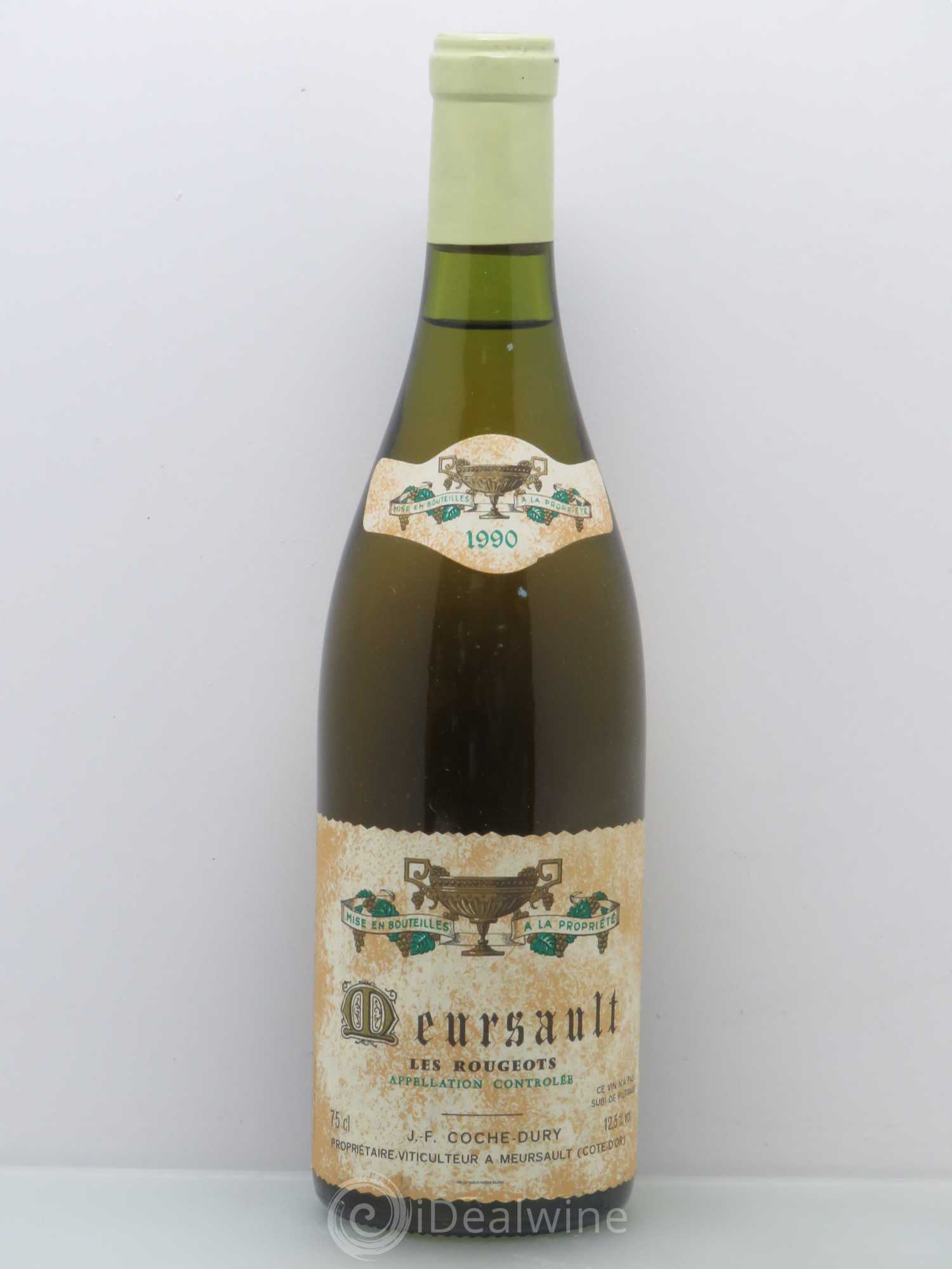 Meursault Les Rougeots Coche Dury (Domaine) 1990 - Lot de 1 bouteille - 0
