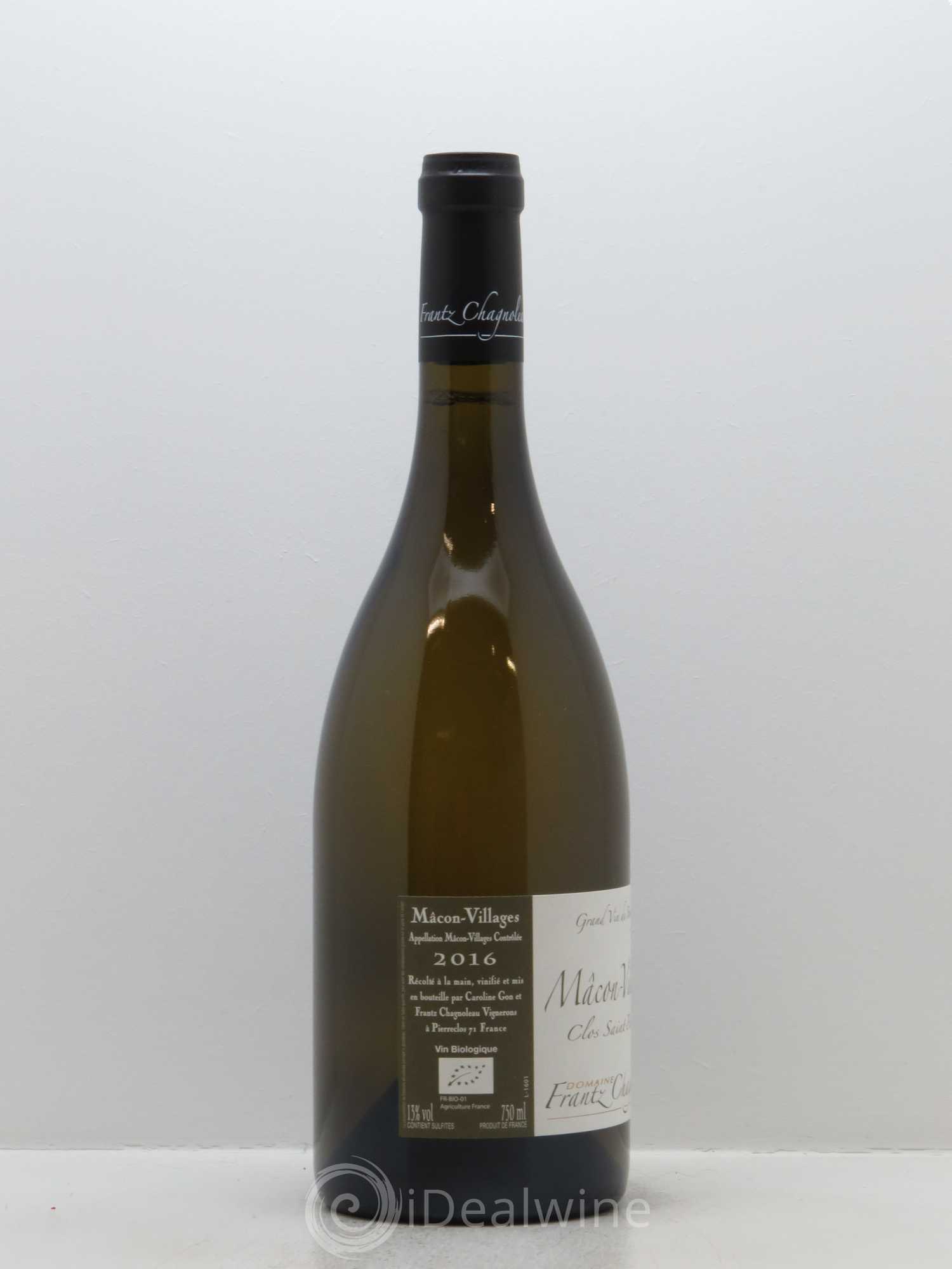 Mâcon Clos Saint Pancras Frantz Chagnoleau (Domaine) 2016 - Lot de 1 bouteille - 1