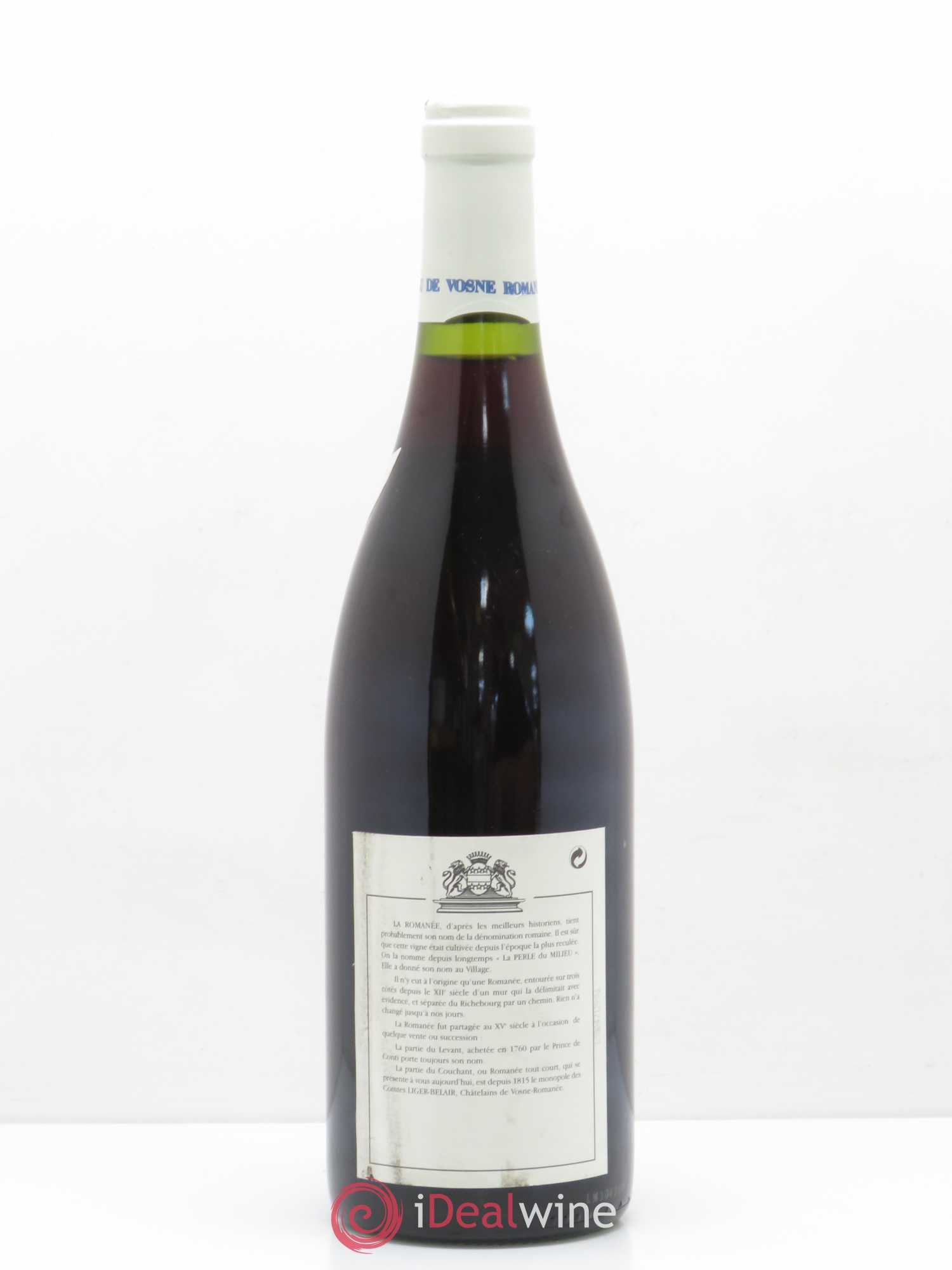 La Romanée Grand Cru Comte Liger-Belair (Domaine du)  (sans prix de réserve) 1992 - Lot de 1 bouteille - 1