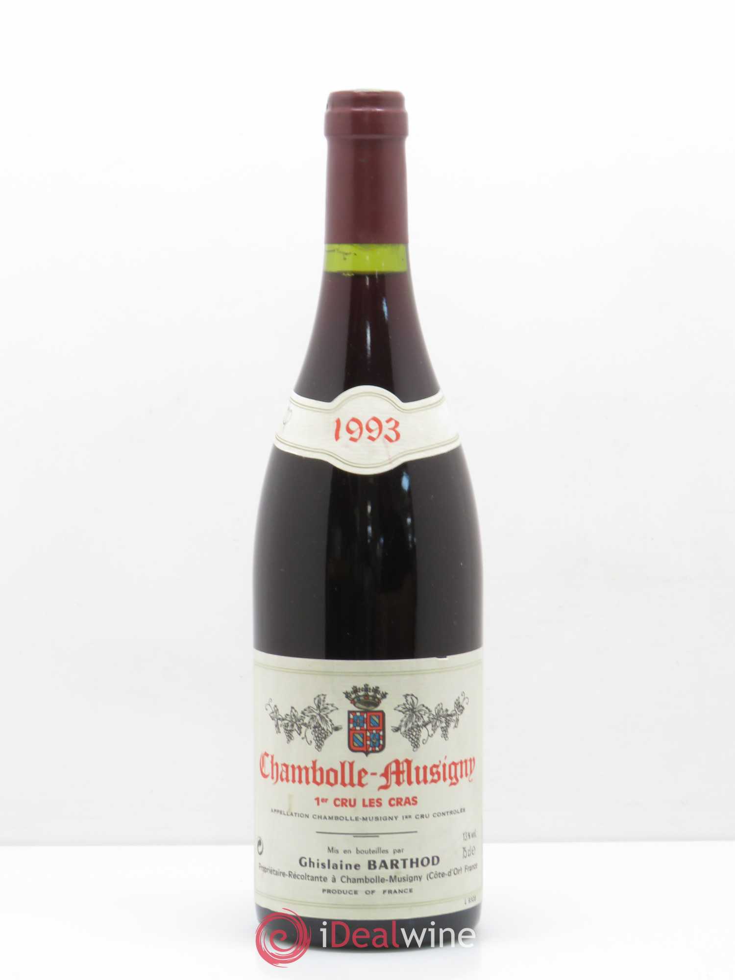 Chambolle-Musigny 1er Cru Les Cras Ghislaine Barthod 1993 - Lot de 1 bouteille - 0