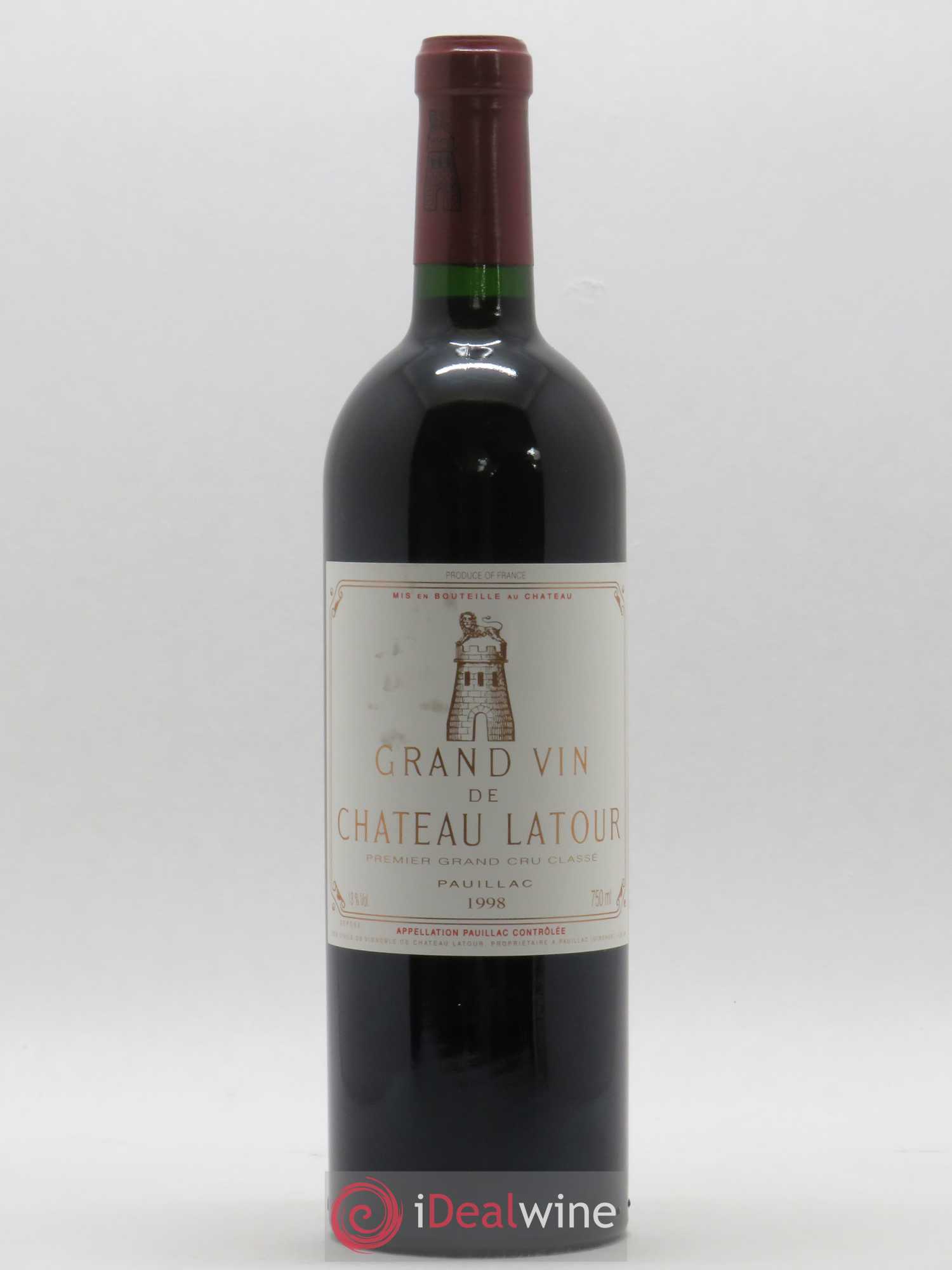 Château Latour 1er Grand Cru Classé 1998 - Lot de 1 bouteille - 0