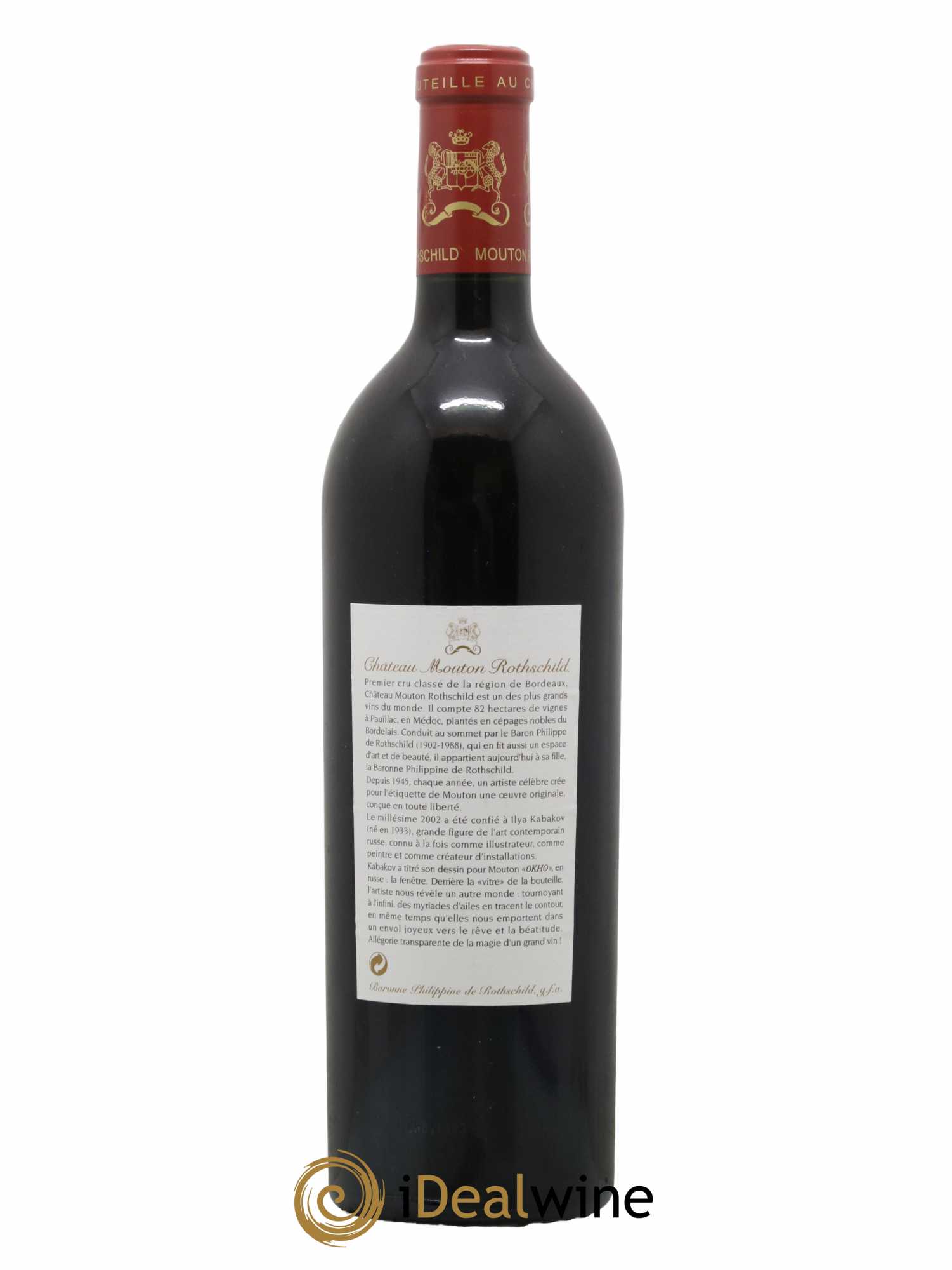 Château Mouton Rothschild 1er Grand Cru Classé 2002 - Lot de 1 bouteille - 1