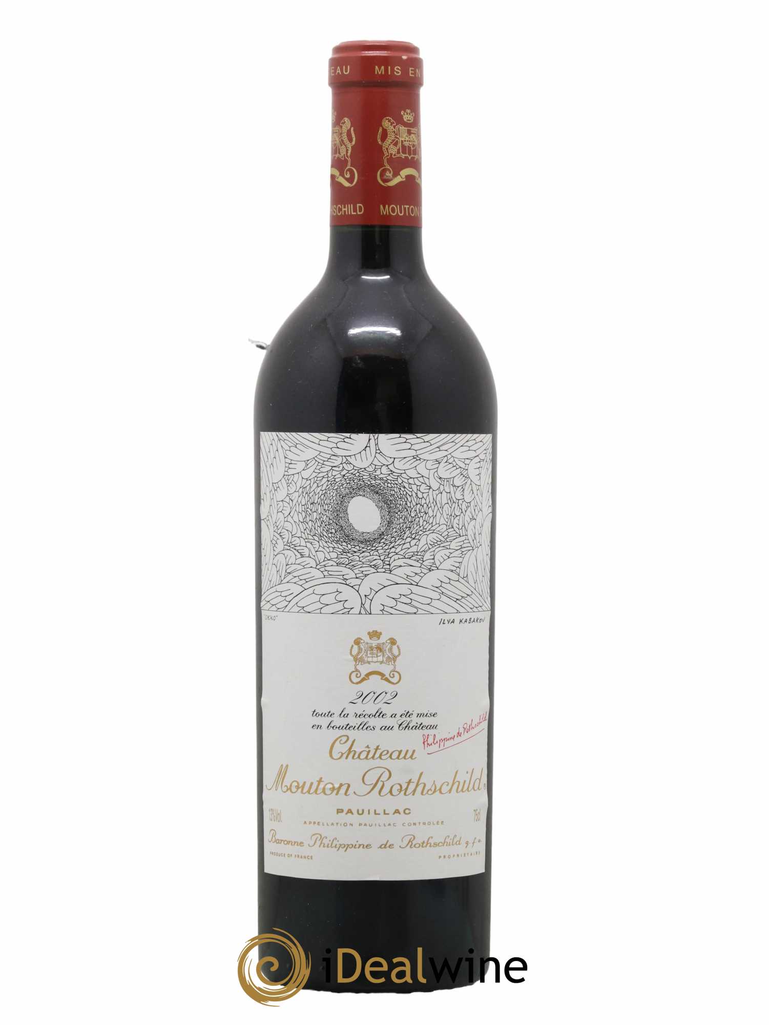 Château Mouton Rothschild 1er Grand Cru Classé 2002 - Lot de 1 bouteille - 0