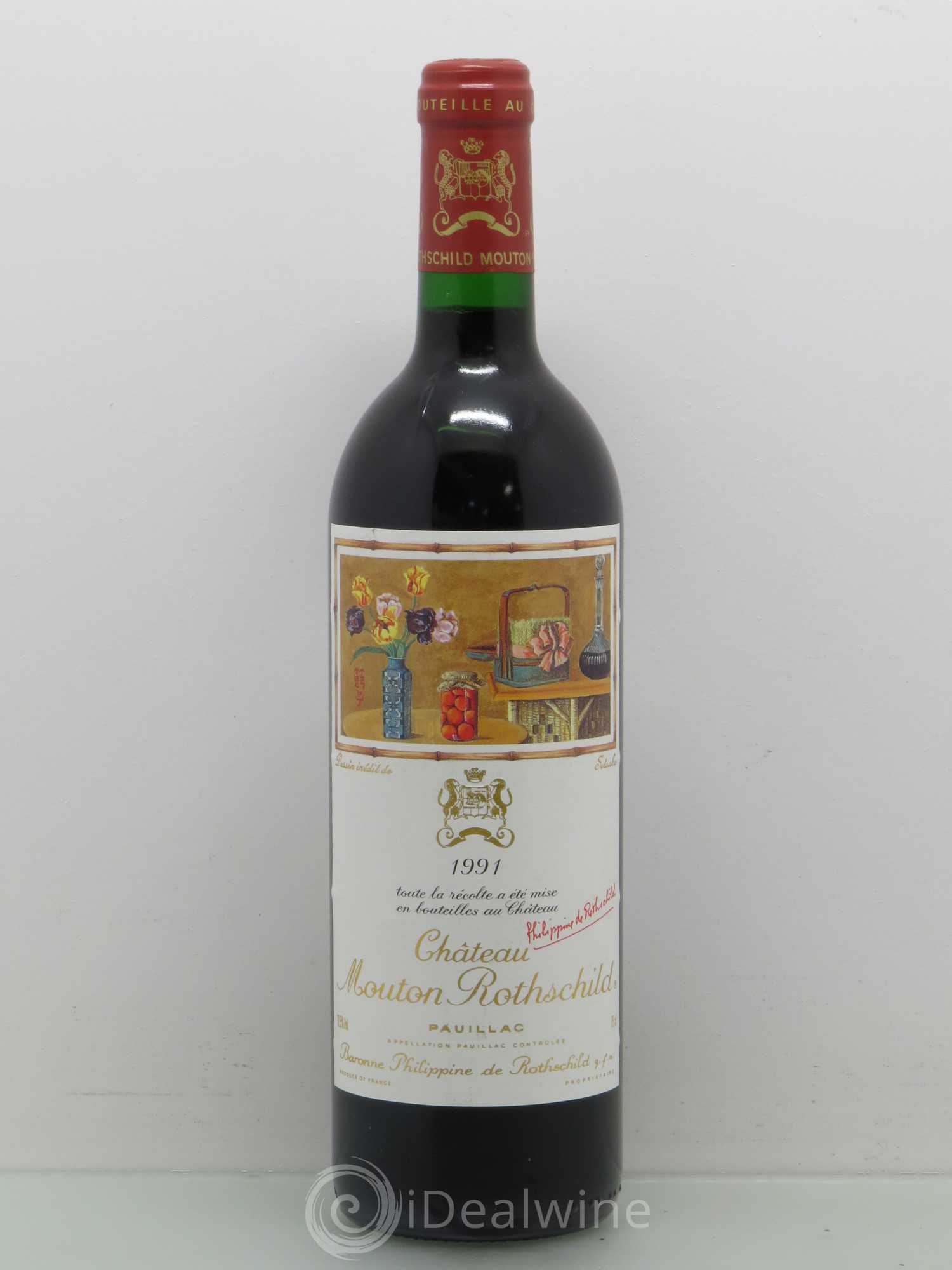 Château Mouton Rothschild 1er Grand Cru Classé 1991 - Lot de 1 bouteille - 0