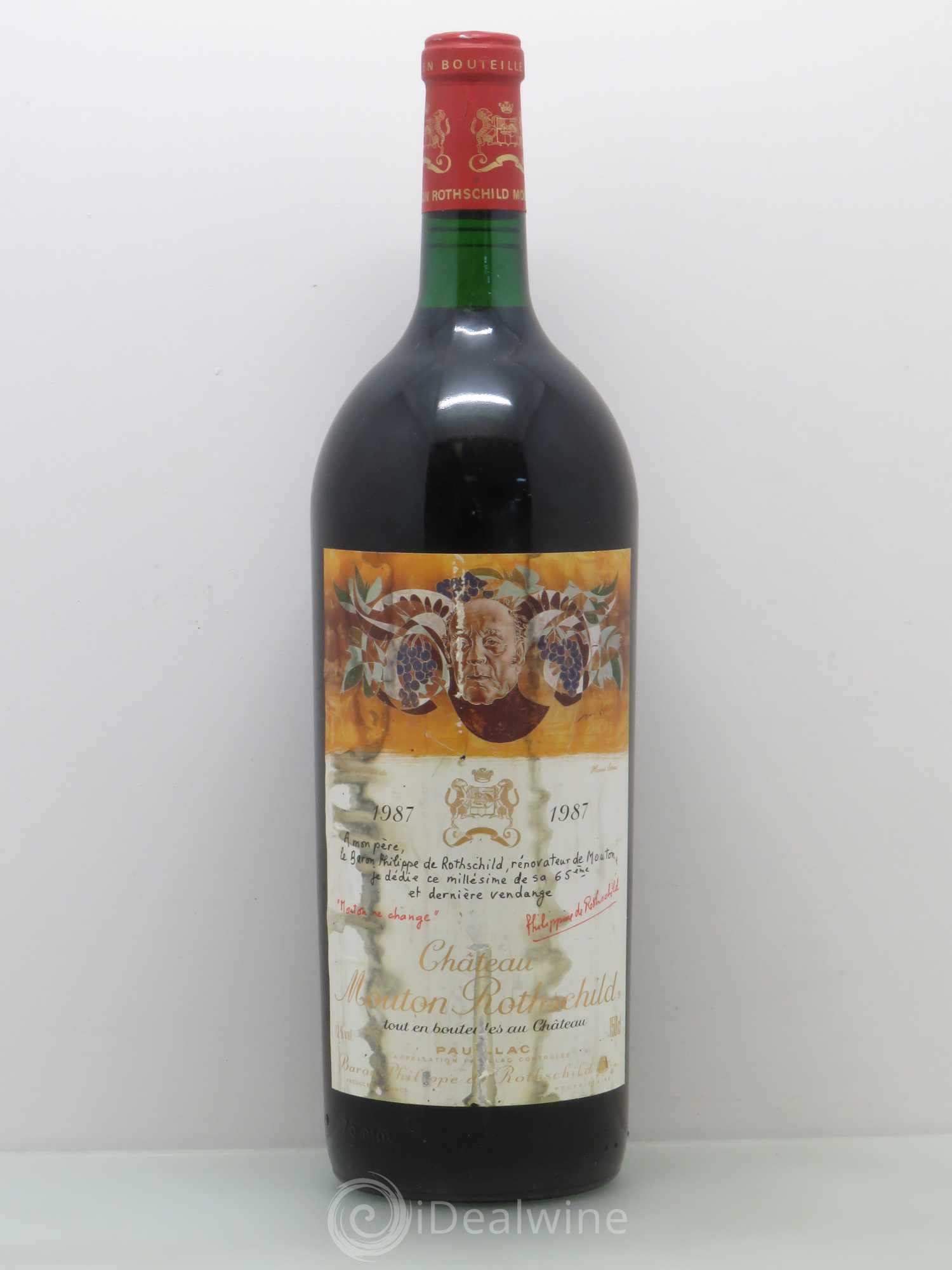 Château Mouton Rothschild 1er Grand Cru Classé 1987 - Lot de 1 magnum - 0