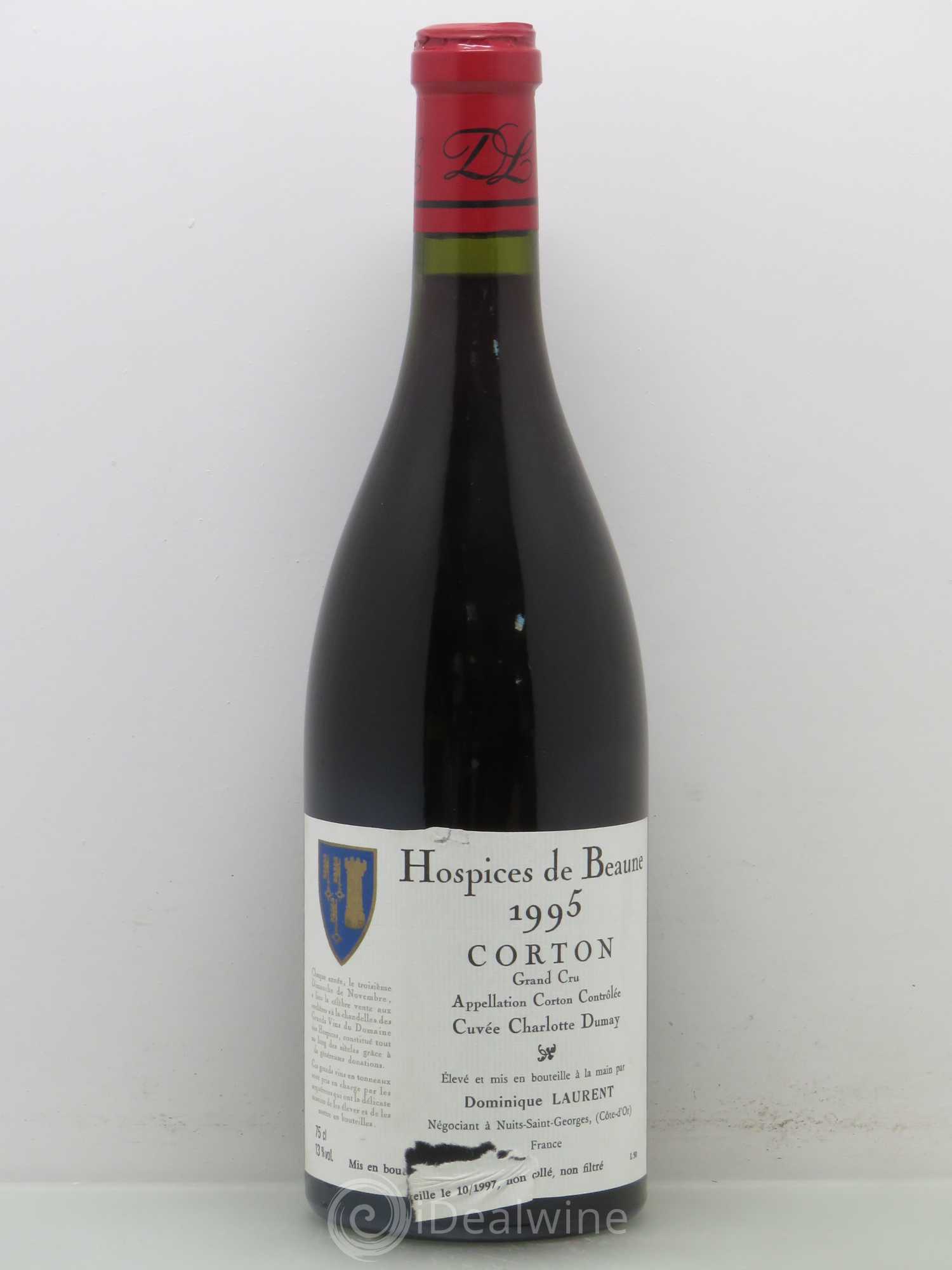 Corton Grand Cru Cuvée Charlotte Dumay Hospices de Beaune Dominique Laurent 1995 - Lot de 1 bouteille - 0