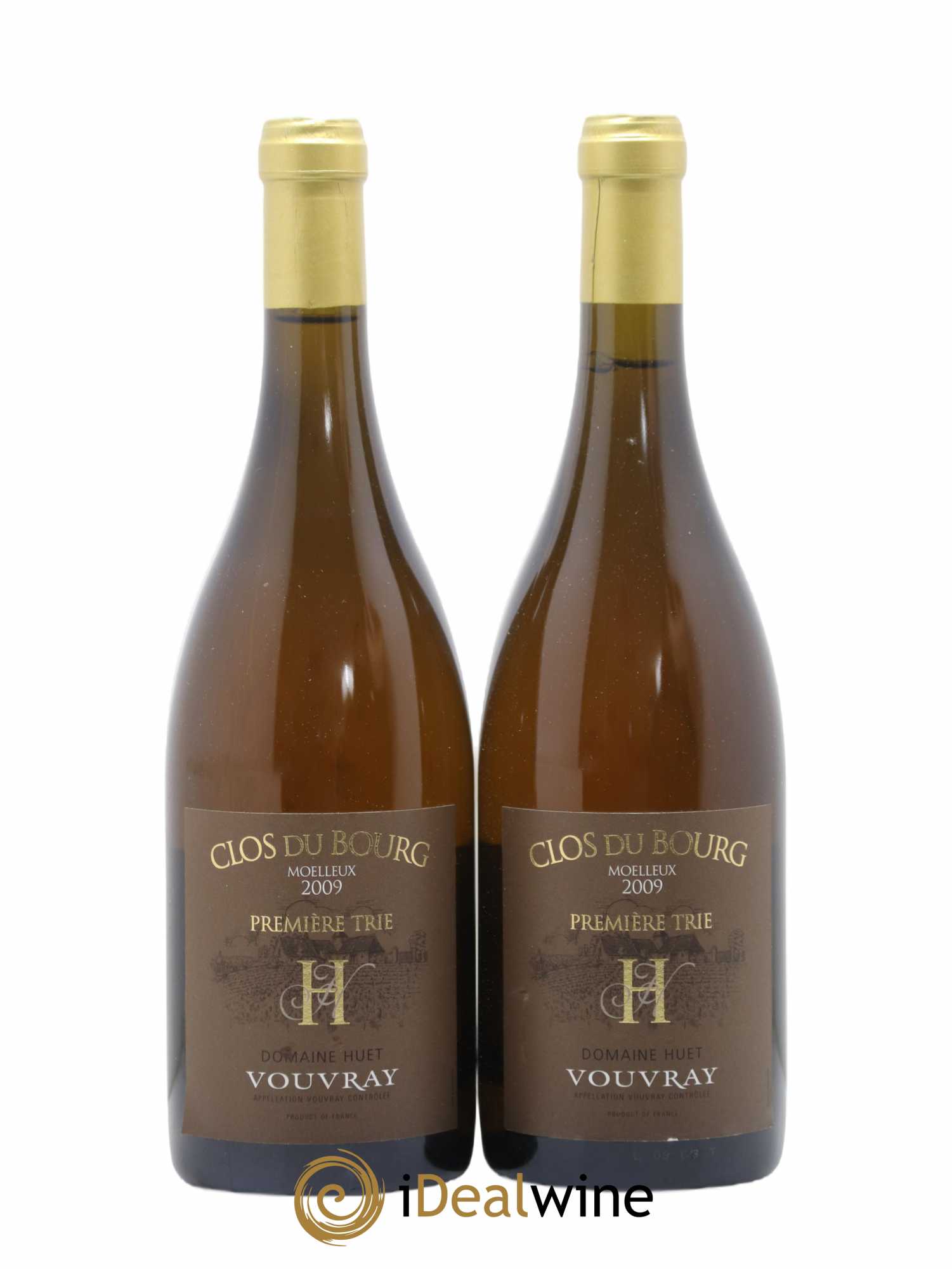 Vouvray Clos du Bourg Moelleux 1ère trie Domaine Huet 2009 - Lotto di 2 bottiglie - 0