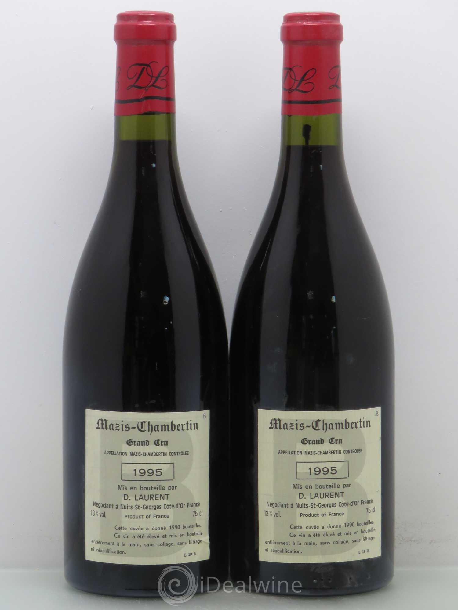 Mazis-Chambertin Grand Cru Dominique Laurent Cuvée B 1995 - Lot de 2 bouteilles - 1