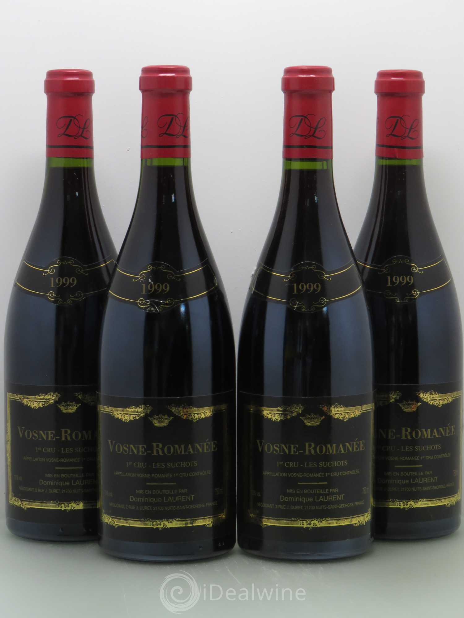 Vosne-Romanée 1er Cru Les Suchots Dominique Laurent 1999 - Lot de 4 bouteilles - 0