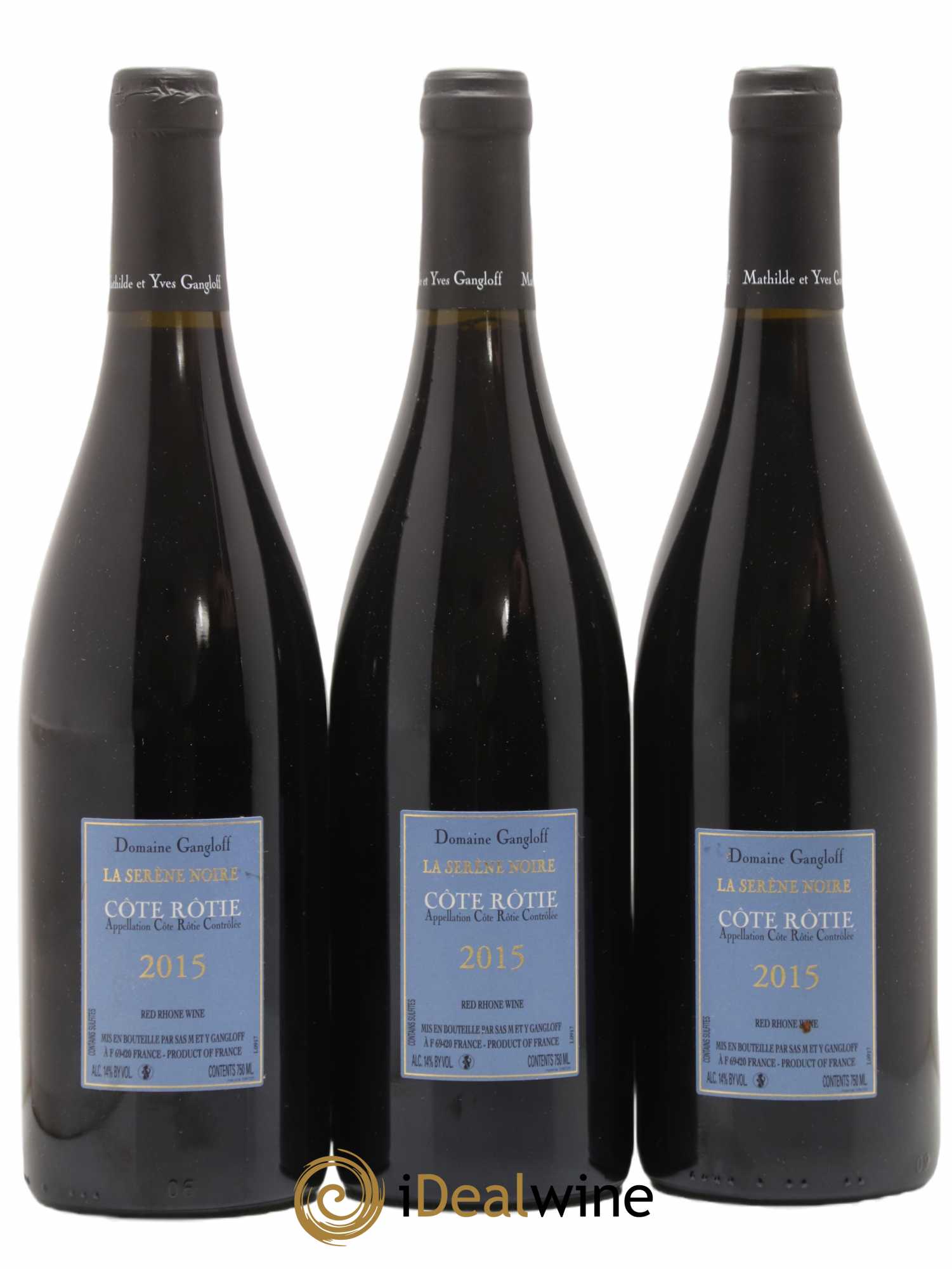 Côte-Rôtie La Sereine Noire Gangloff (Domaine) 2015 - Lot de 3 bouteilles - 1