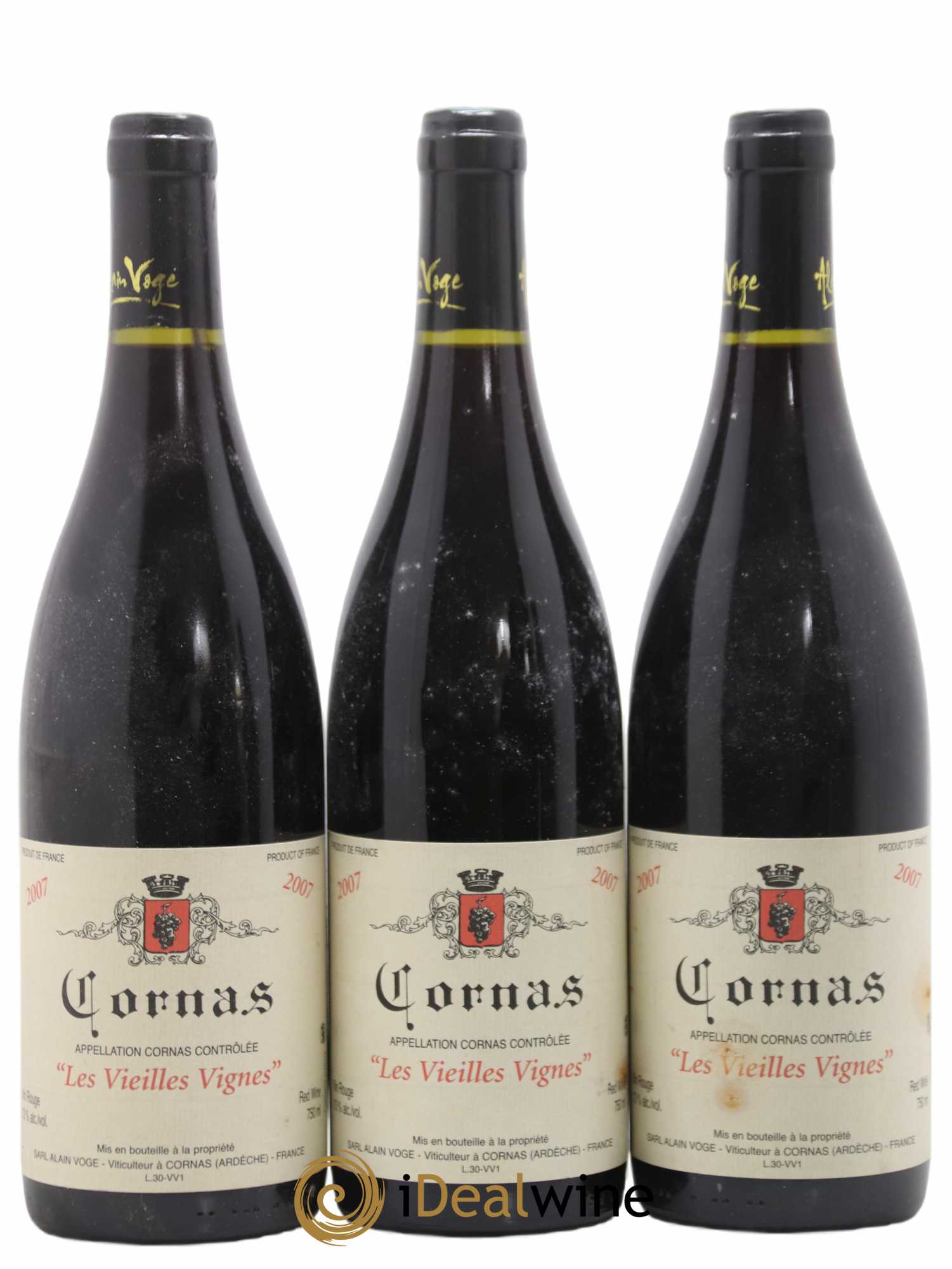 Cornas Les Vieilles Vignes Alain Voge (Domaine) 2007 - Lot de 3 bouteilles - 0