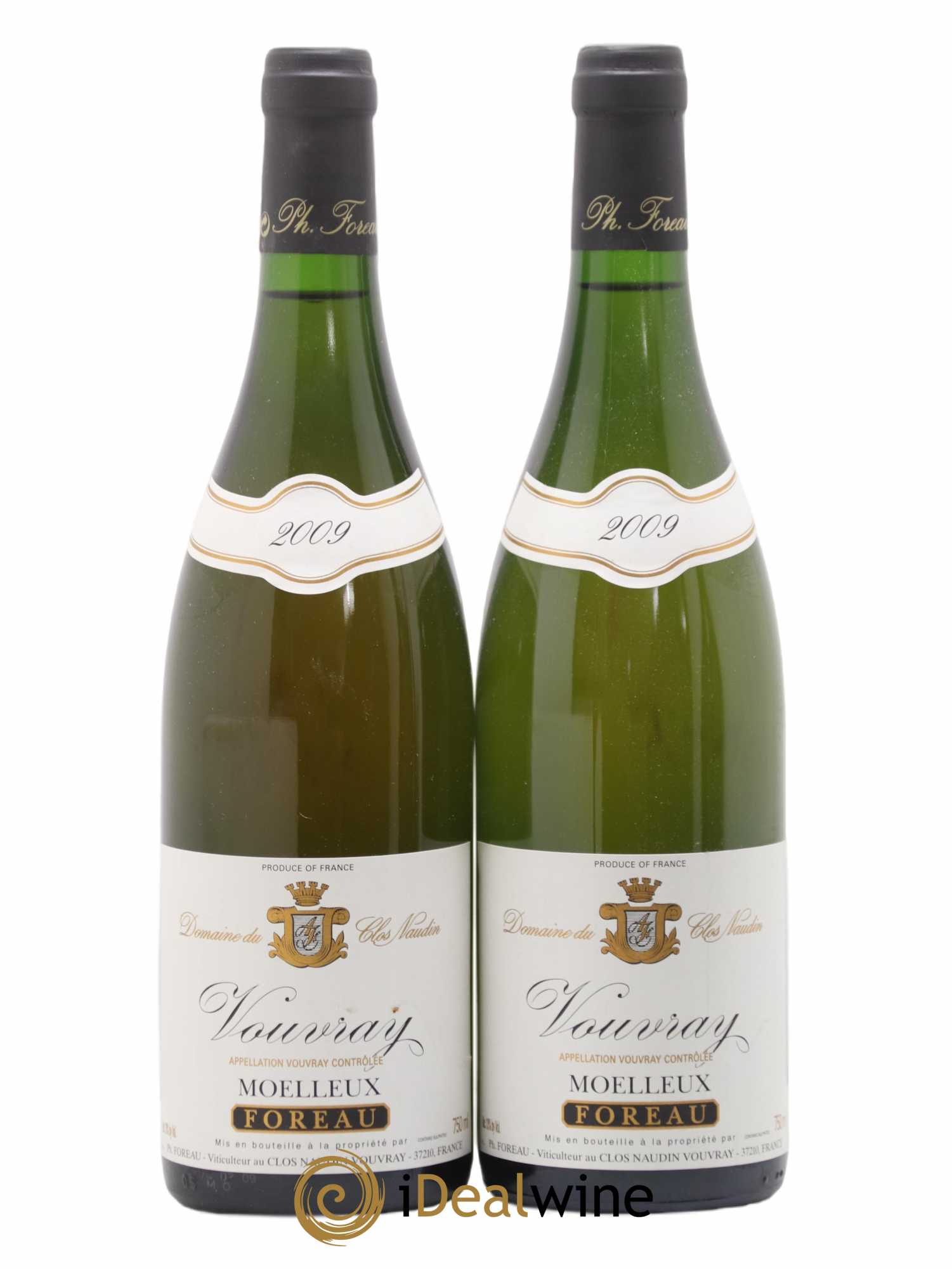 Vouvray Moelleux Clos Naudin - Philippe Foreau 2009 - Lotto di 2 bottiglie - 0