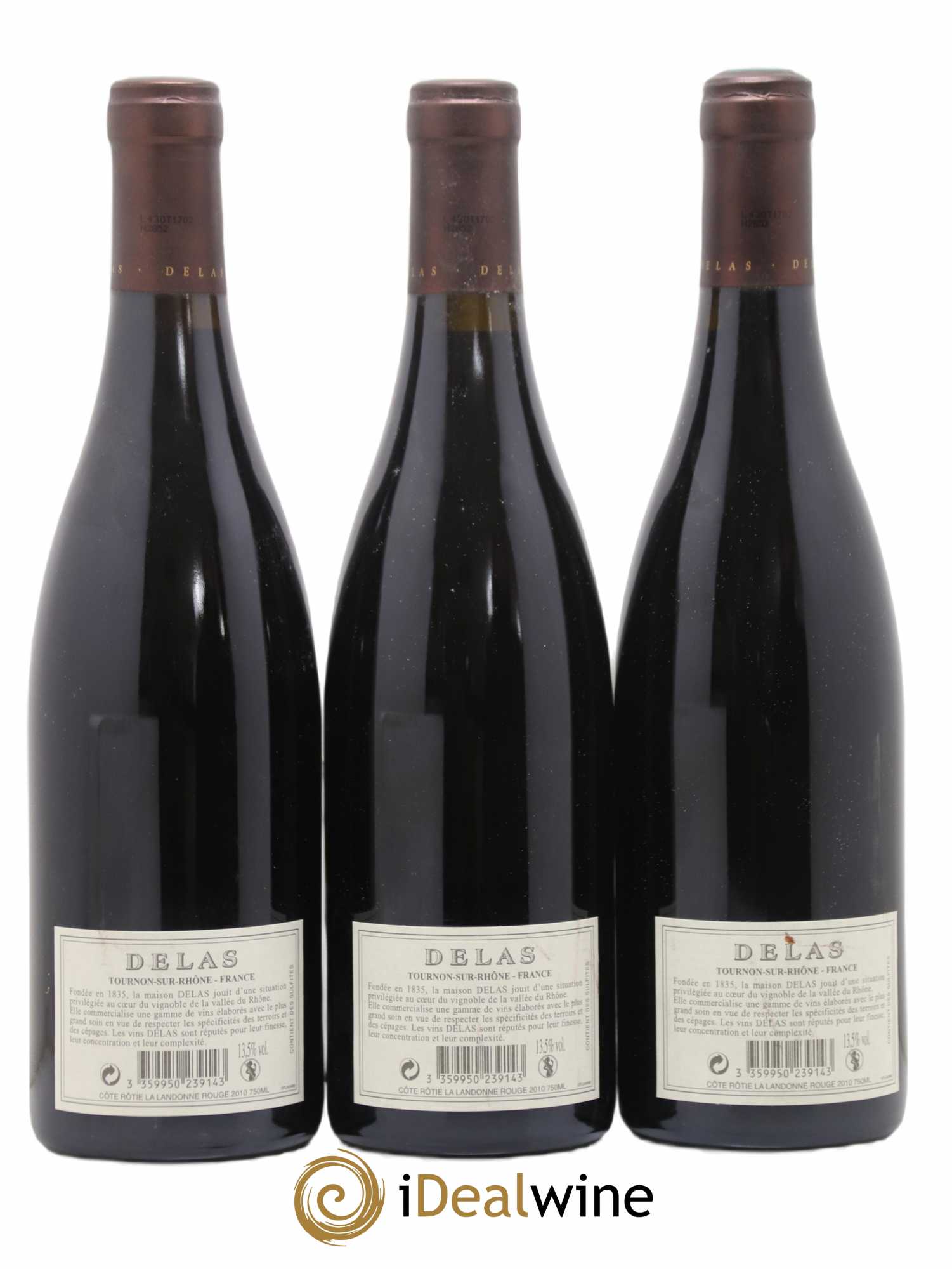 Côte-Rôtie La Landonne Delas Frères 2010 - Lot de 3 bouteilles - 1