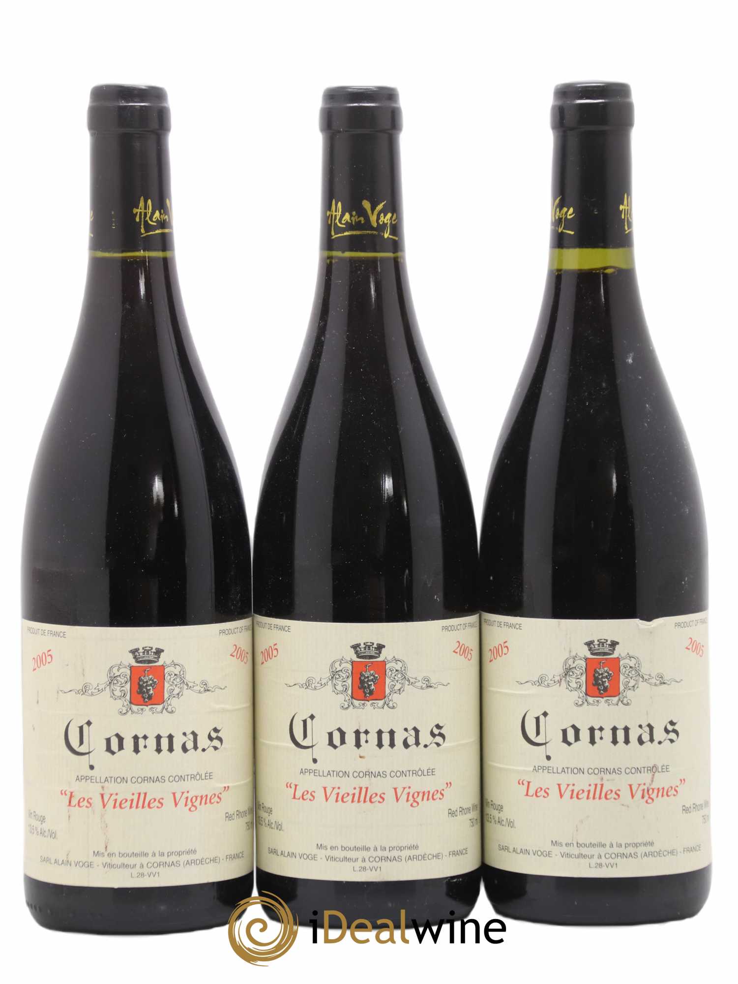 Cornas Les Vieilles Vignes Alain Voge (Domaine) 2005 - Lot de 3 bouteilles - 0
