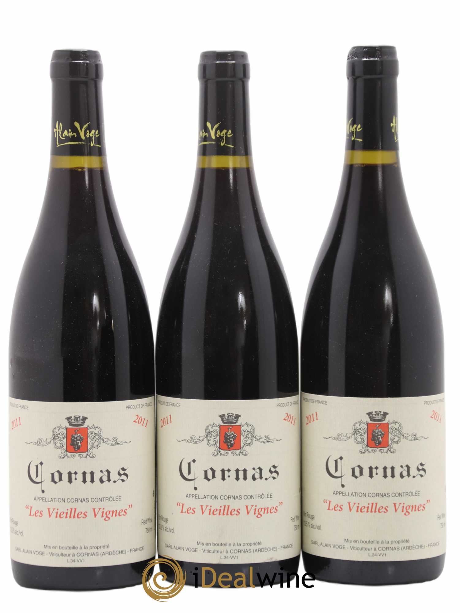 Cornas Les Vieilles Vignes Alain Voge (Domaine) 2011 - Lot de 3 bouteilles - 0