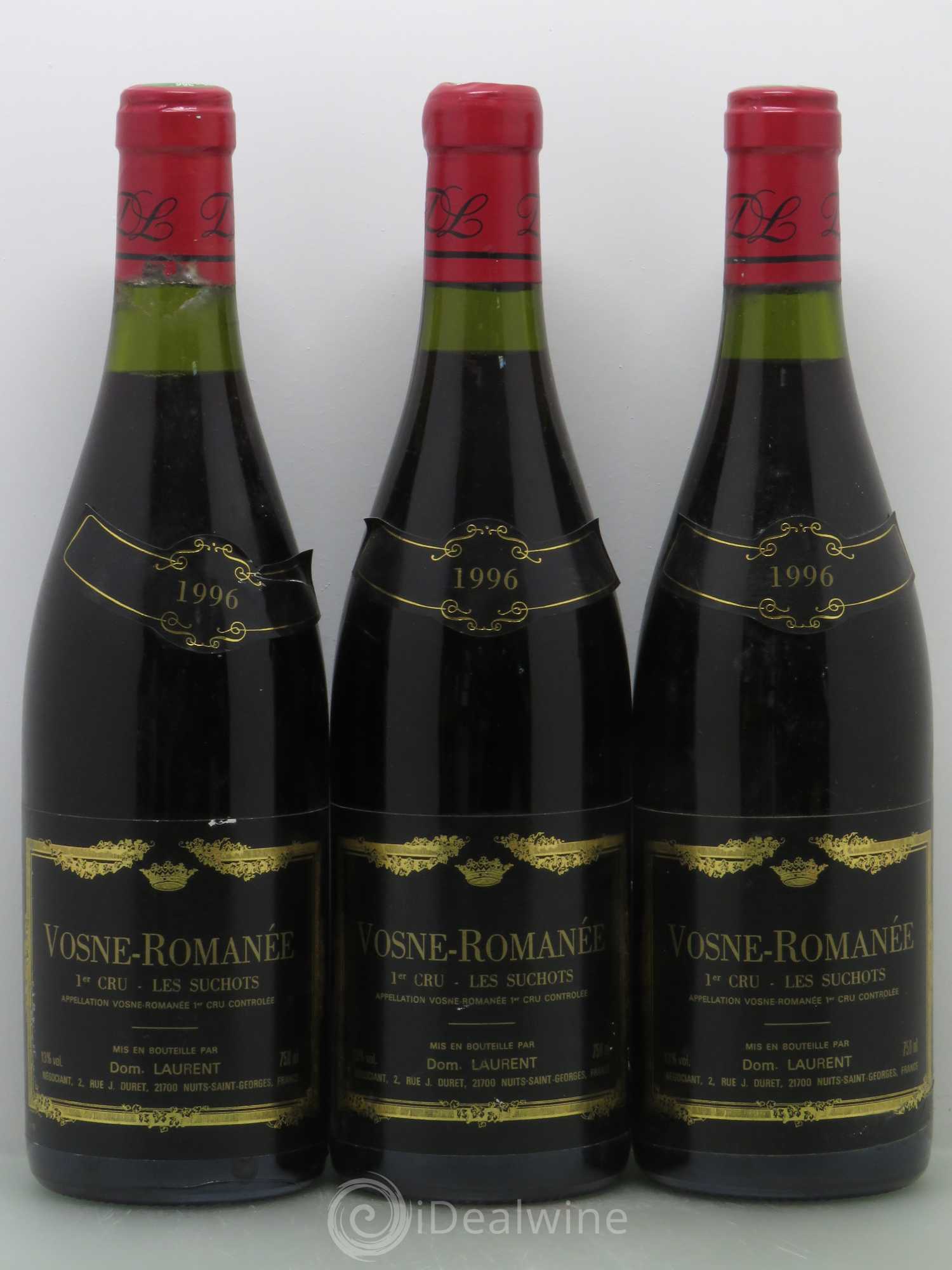 Vosne-Romanée 1er Cru Les Suchots Domaine Laurent 1996 - Posten von 3 Flaschen - 0