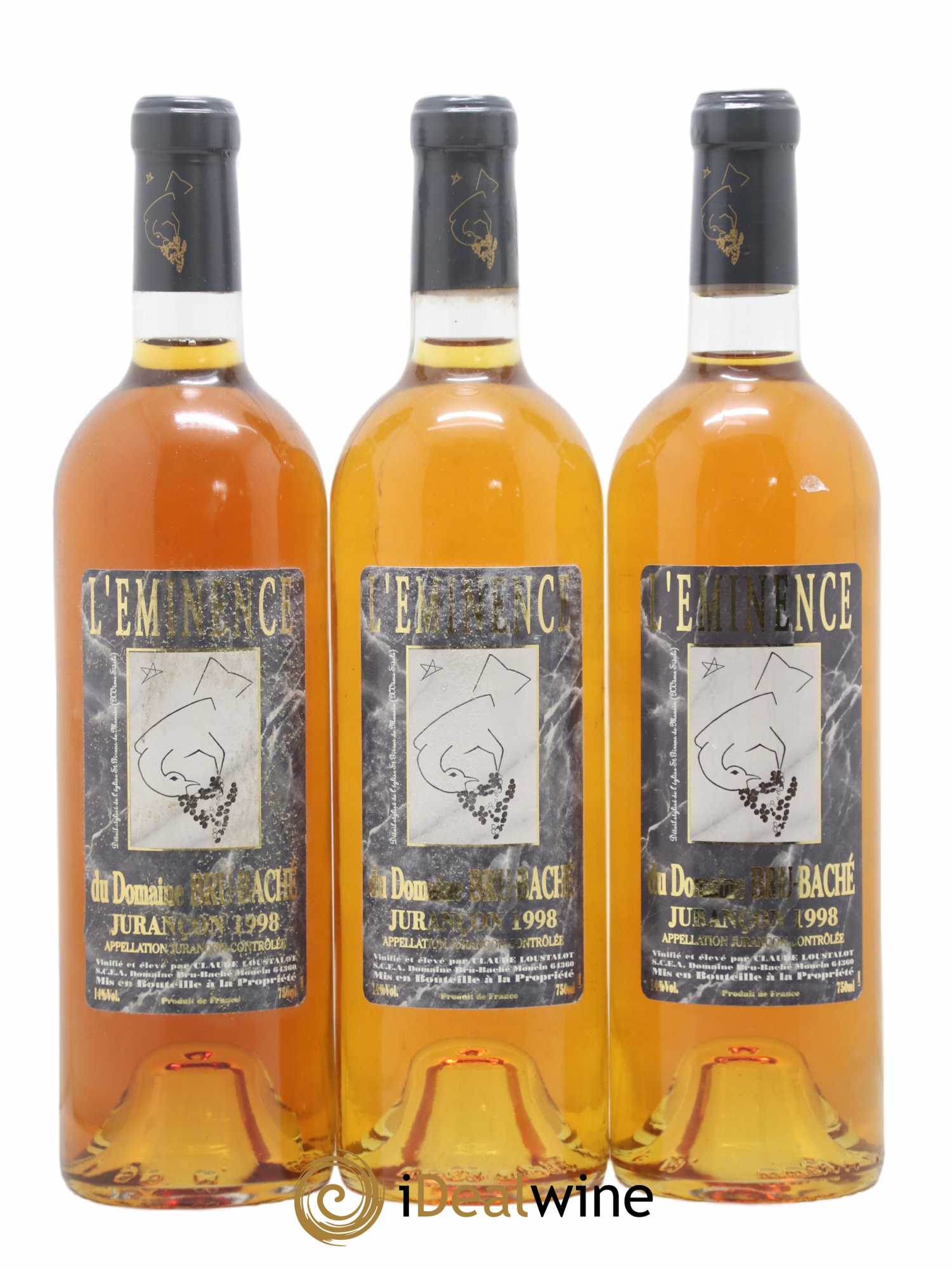 Jurançon Eminence Bru Baché 1998 - Lotto di 3 bottiglie - 0