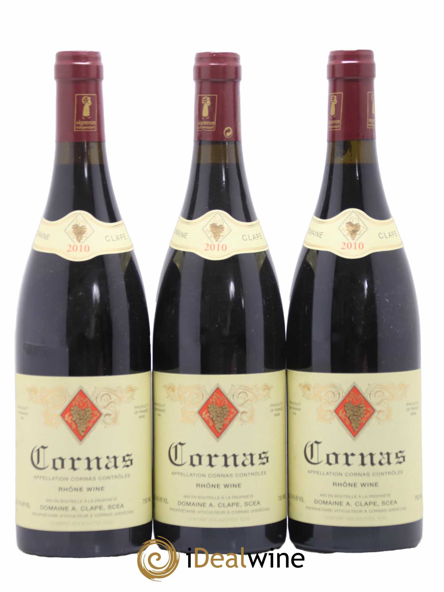 Cornas Auguste Clape 2010 - Lot de 3 bouteilles - 0